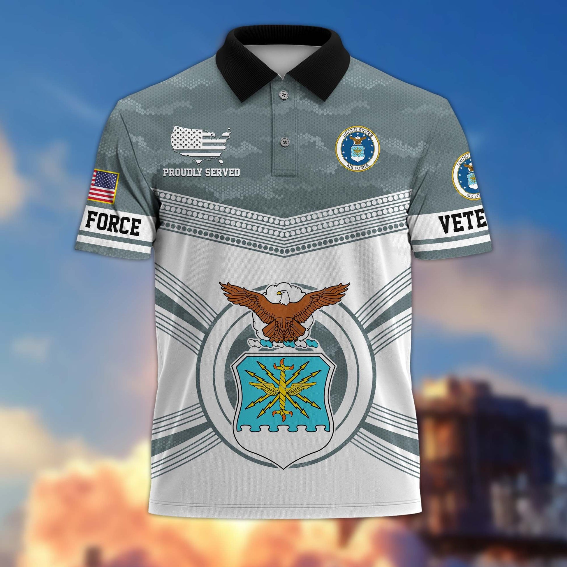 Premium US Veterans Polo Shirt BPVC070301, Gifts For US Veterans, Gifts On Father's Day, Independence Day, Armed Forces Day, Veterans Day.