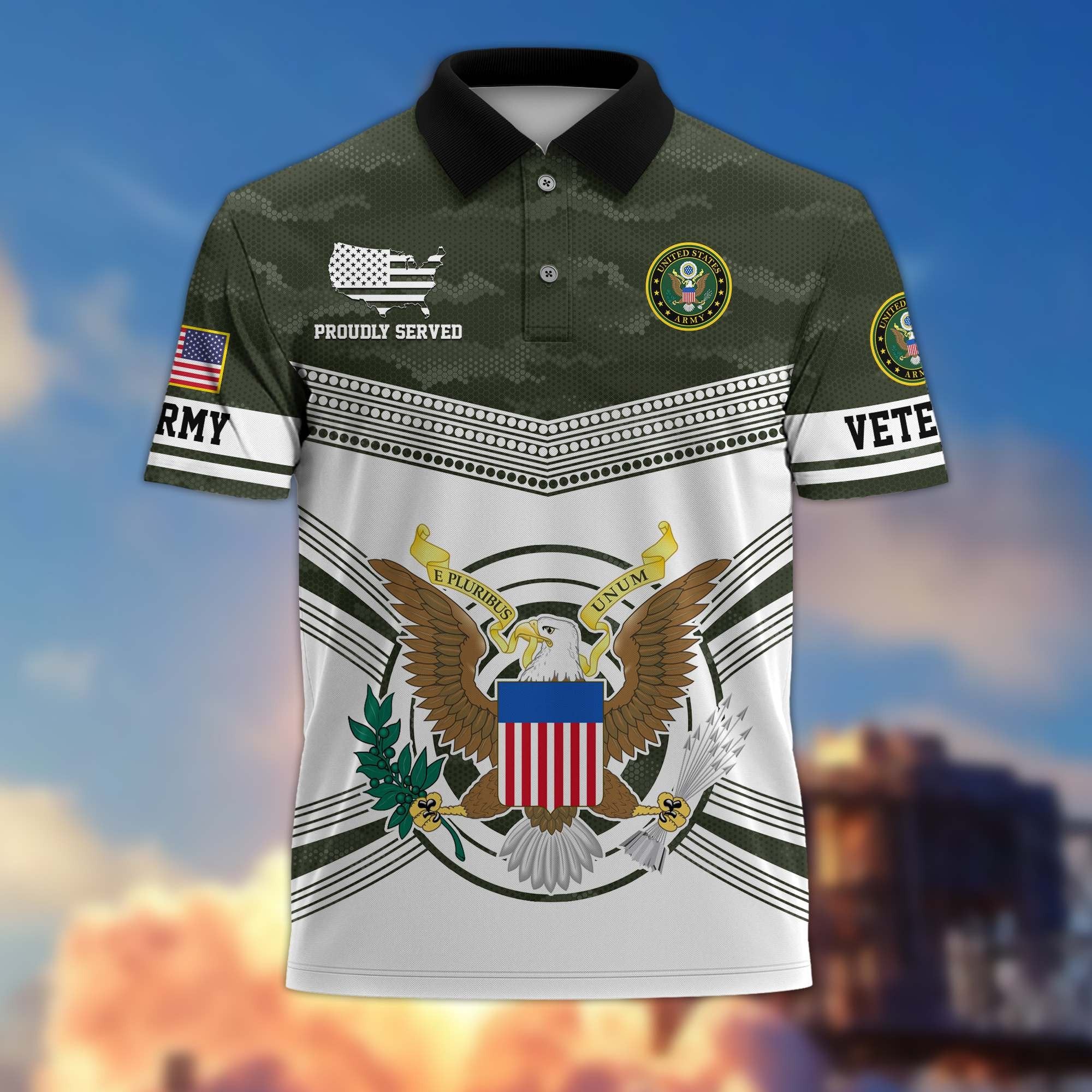 Premium US Veterans Polo Shirt BPVC070301, Gifts For US Veterans, Gifts On Father's Day, Independence Day, Armed Forces Day, Veterans Day.