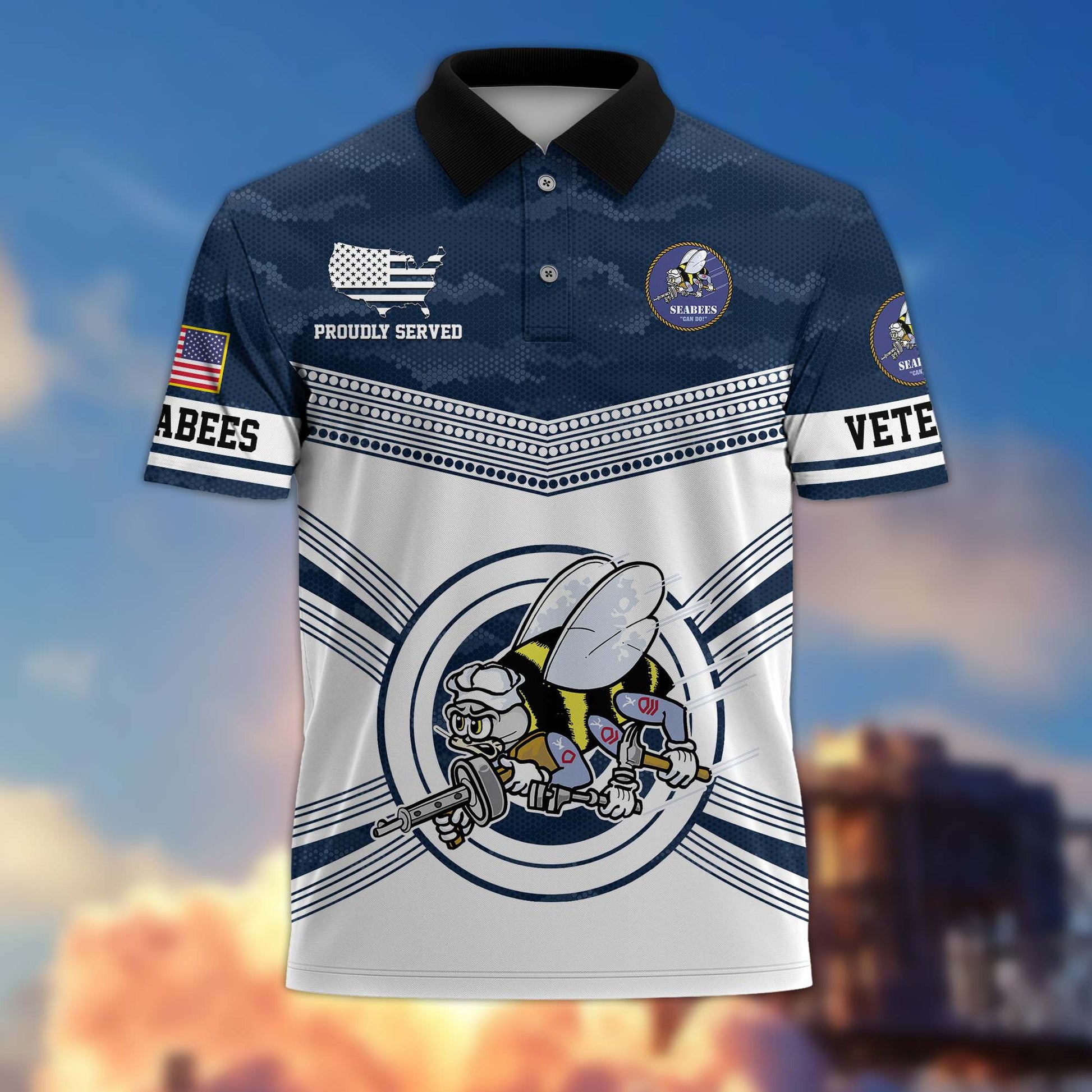 Premium US Veterans Polo Shirt BPVC070301, Gifts For US Veterans, Gifts On Father's Day, Independence Day, Armed Forces Day, Veterans Day.