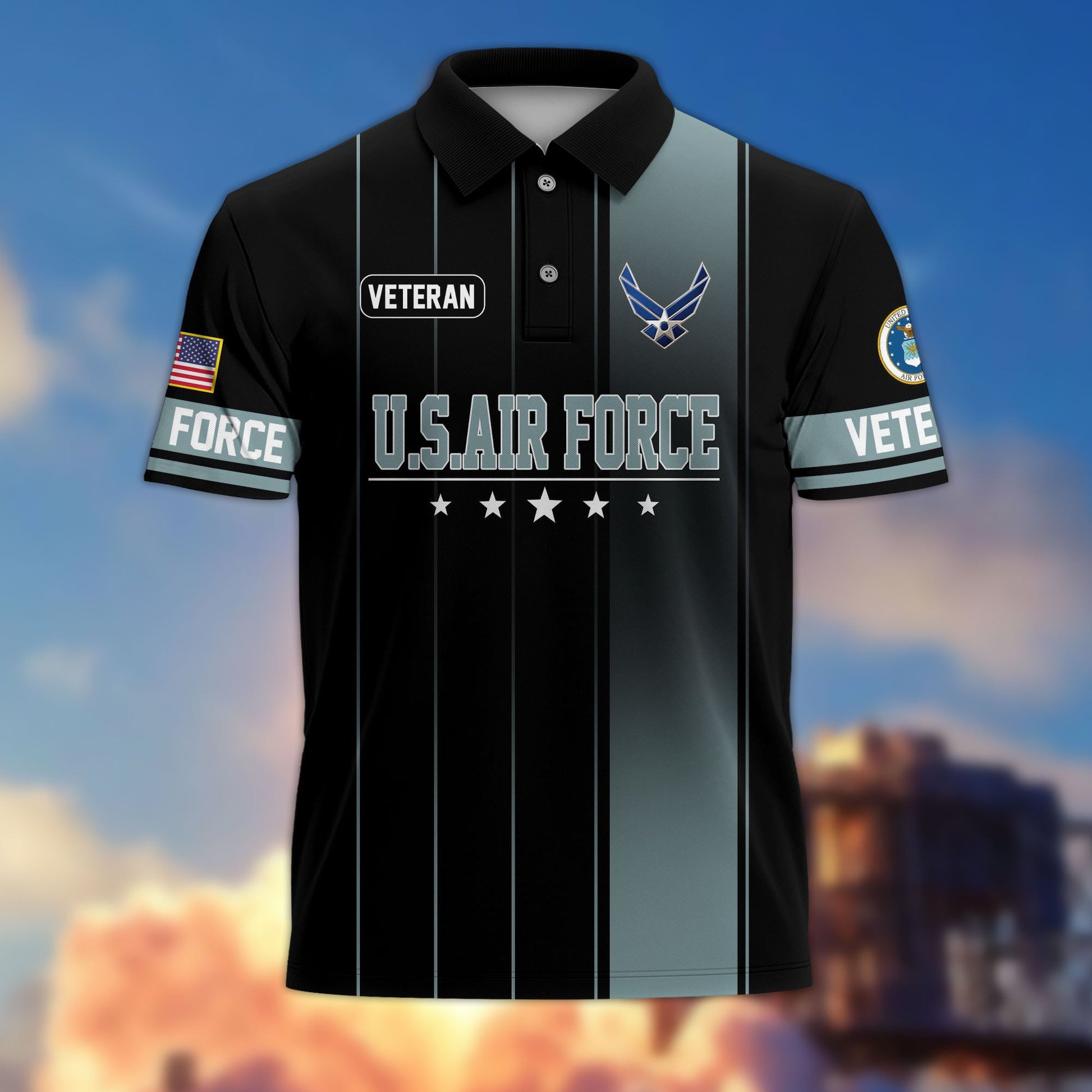 Premium US Veterans Polo Shirt BPHN080311, Gifts For US Veterans, Gifts On Father's Day, Independence Day, Armed Forces Day, Veterans Day.