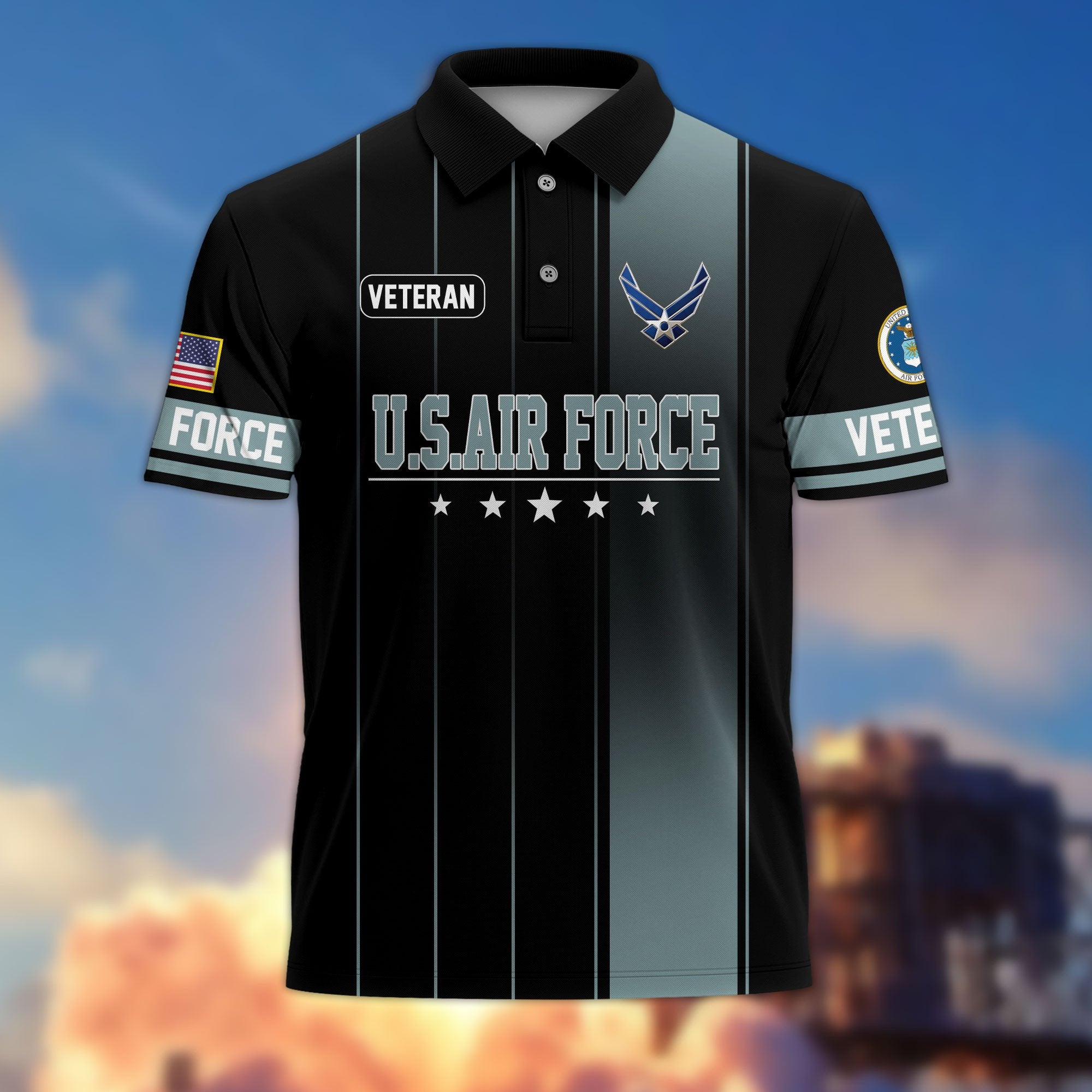 Premium US Veterans Polo Shirt BPHN080311, Gifts For US Veterans, Gifts On Father's Day, Independence Day, Armed Forces Day, Veterans Day.