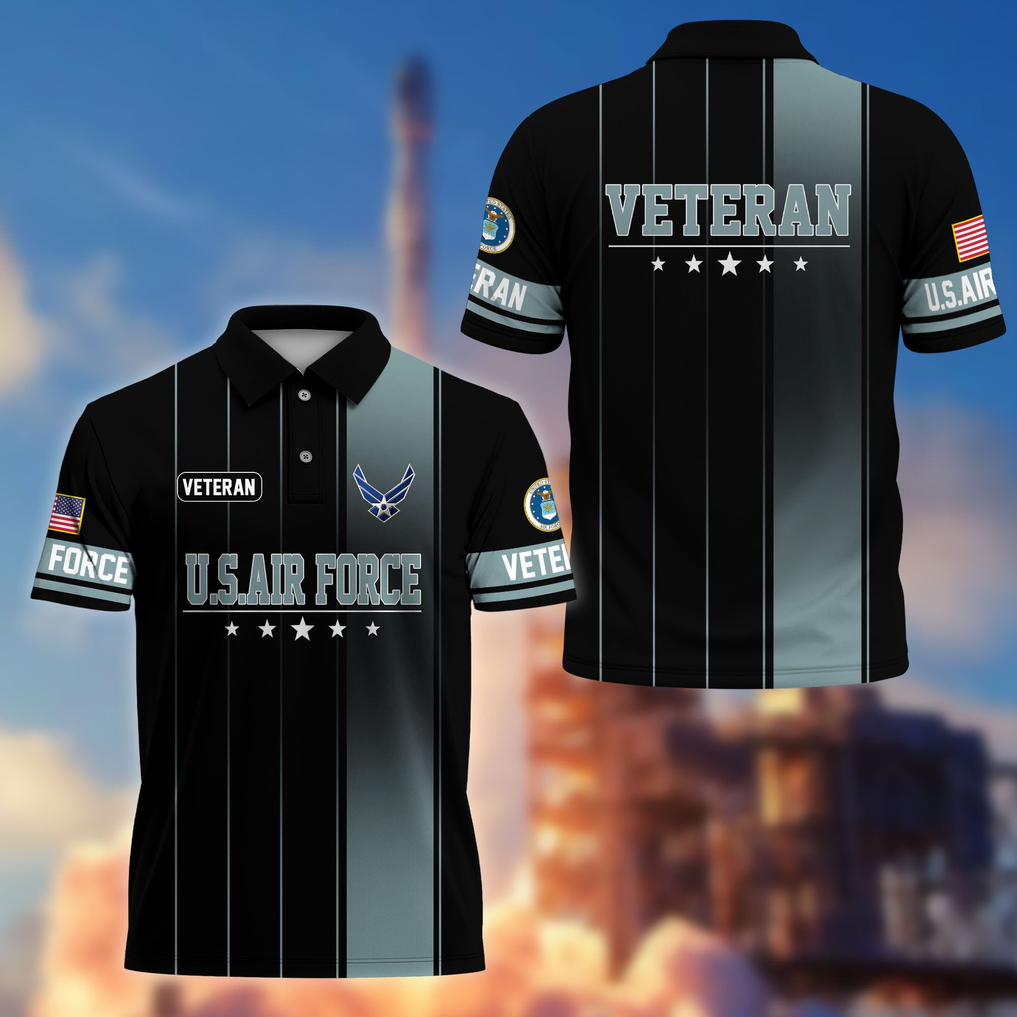 Premium US Veterans Polo Shirt BPHN080311, Gifts For US Veterans, Gifts On Father's Day, Independence Day, Armed Forces Day, Veterans Day.