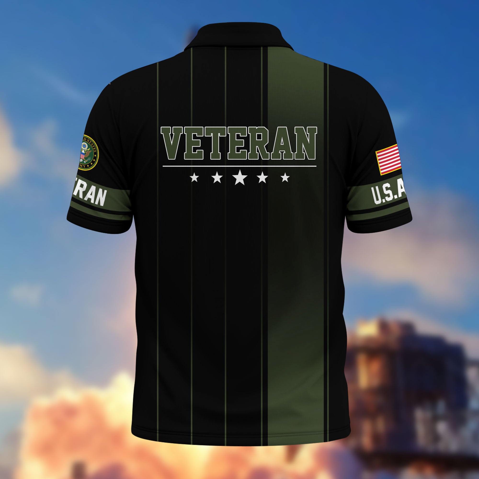 Premium US Veterans Polo Shirt BPHN080311, Gifts For US Veterans, Gifts On Father's Day, Independence Day, Armed Forces Day, Veterans Day.