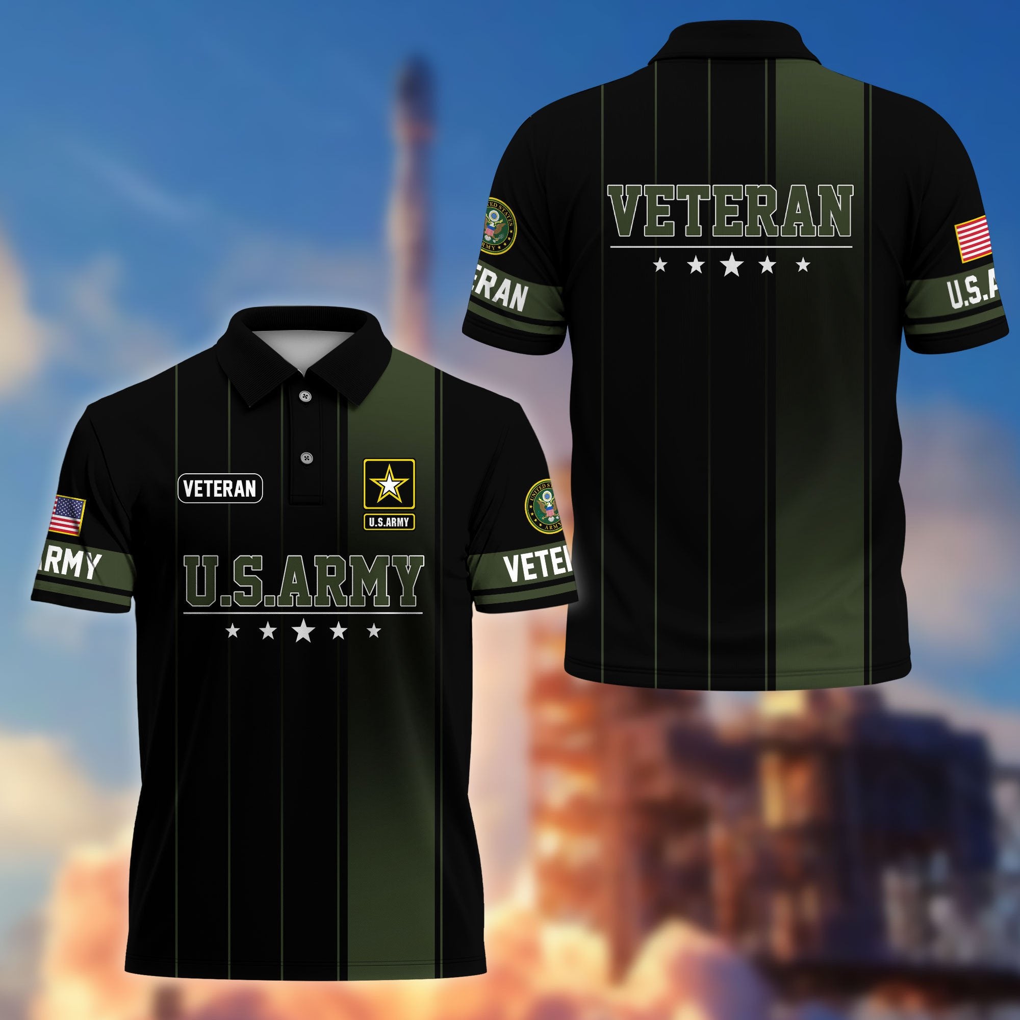 Premium US Veterans Polo Shirt BPHN080311, Gifts For US Veterans, Gifts On Father's Day, Independence Day, Armed Forces Day, Veterans Day.