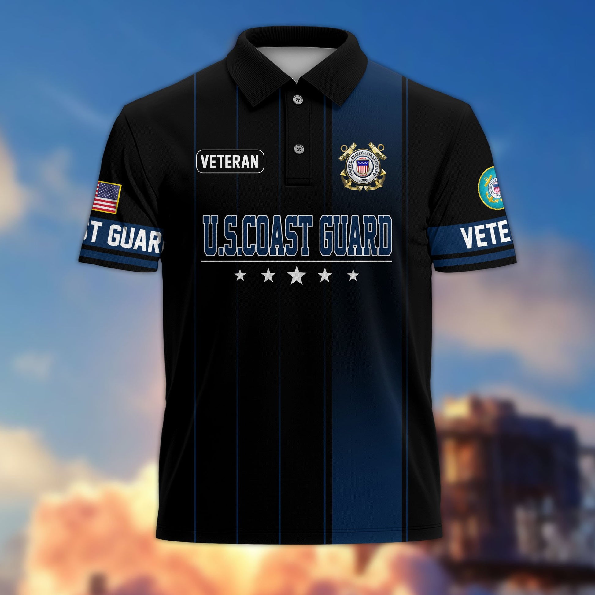 Premium US Veterans Polo Shirt BPHN080311, Gifts For US Veterans, Gifts On Father's Day, Independence Day, Armed Forces Day, Veterans Day.