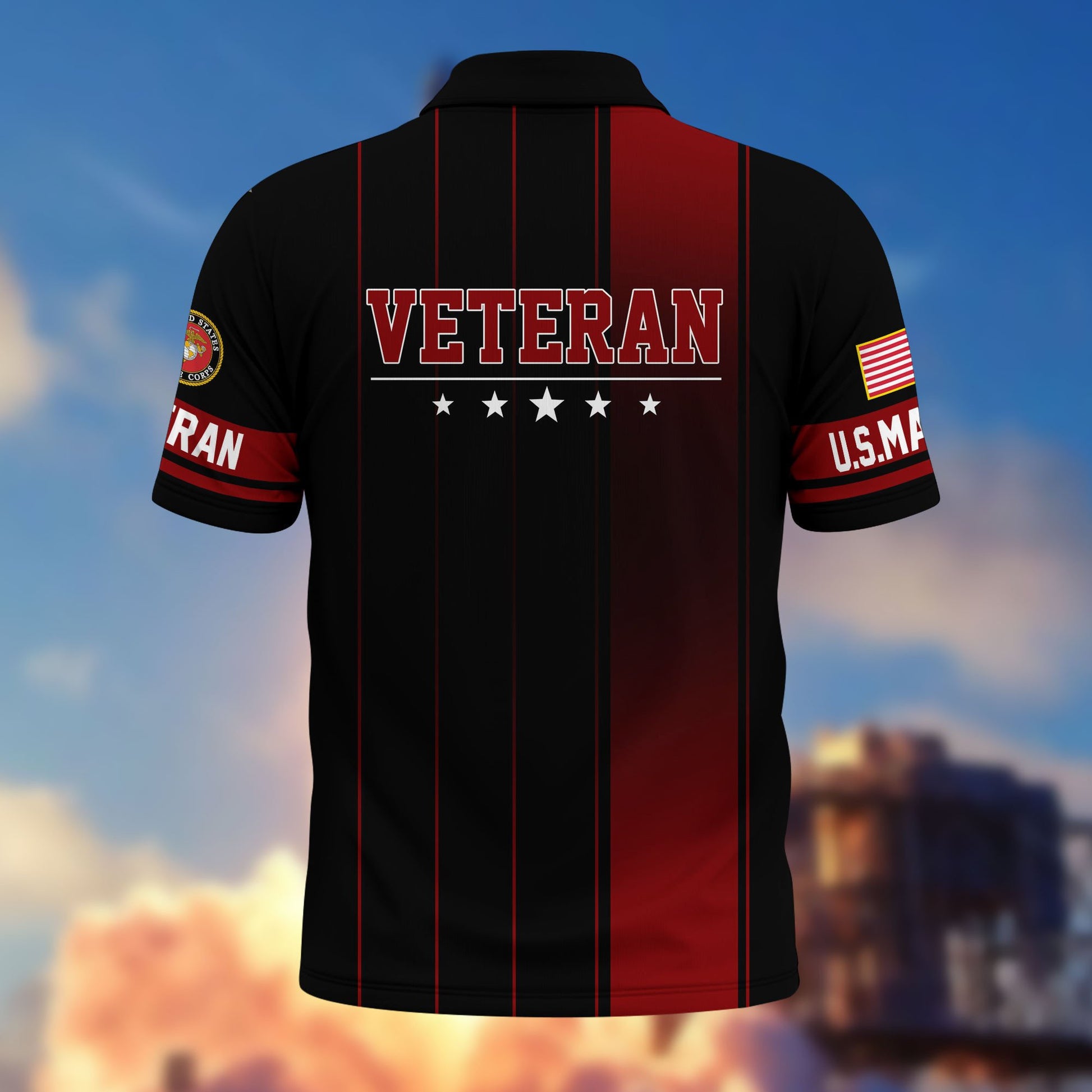 Premium US Veterans Polo Shirt BPHN080311, Gifts For US Veterans, Gifts On Father's Day, Independence Day, Armed Forces Day, Veterans Day.