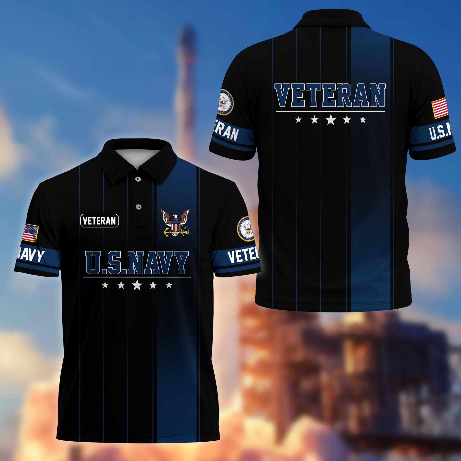 Premium US Veterans Polo Shirt BPHN080311, Gifts For US Veterans, Gifts On Father's Day, Independence Day, Armed Forces Day, Veterans Day.