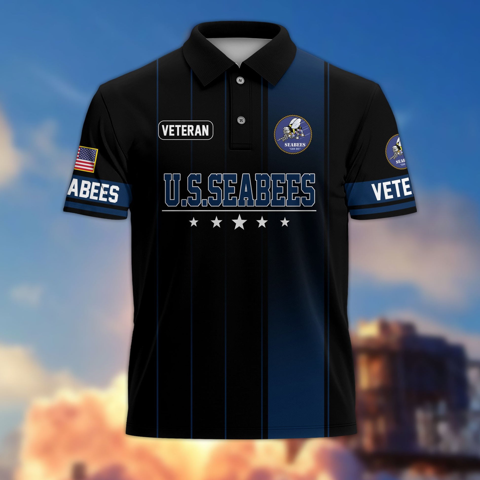 Premium US Veterans Polo Shirt BPHN080311, Gifts For US Veterans, Gifts On Father's Day, Independence Day, Armed Forces Day, Veterans Day.
