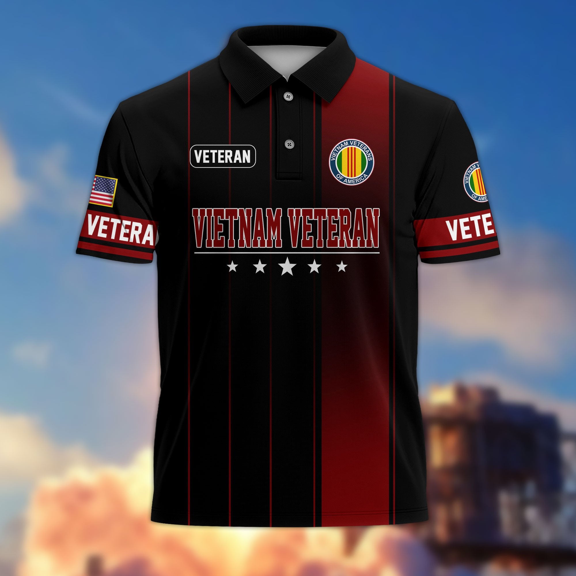 Premium US Veterans Polo Shirt BPHN080311, Gifts For US Veterans, Gifts On Father's Day, Independence Day, Armed Forces Day, Veterans Day.
