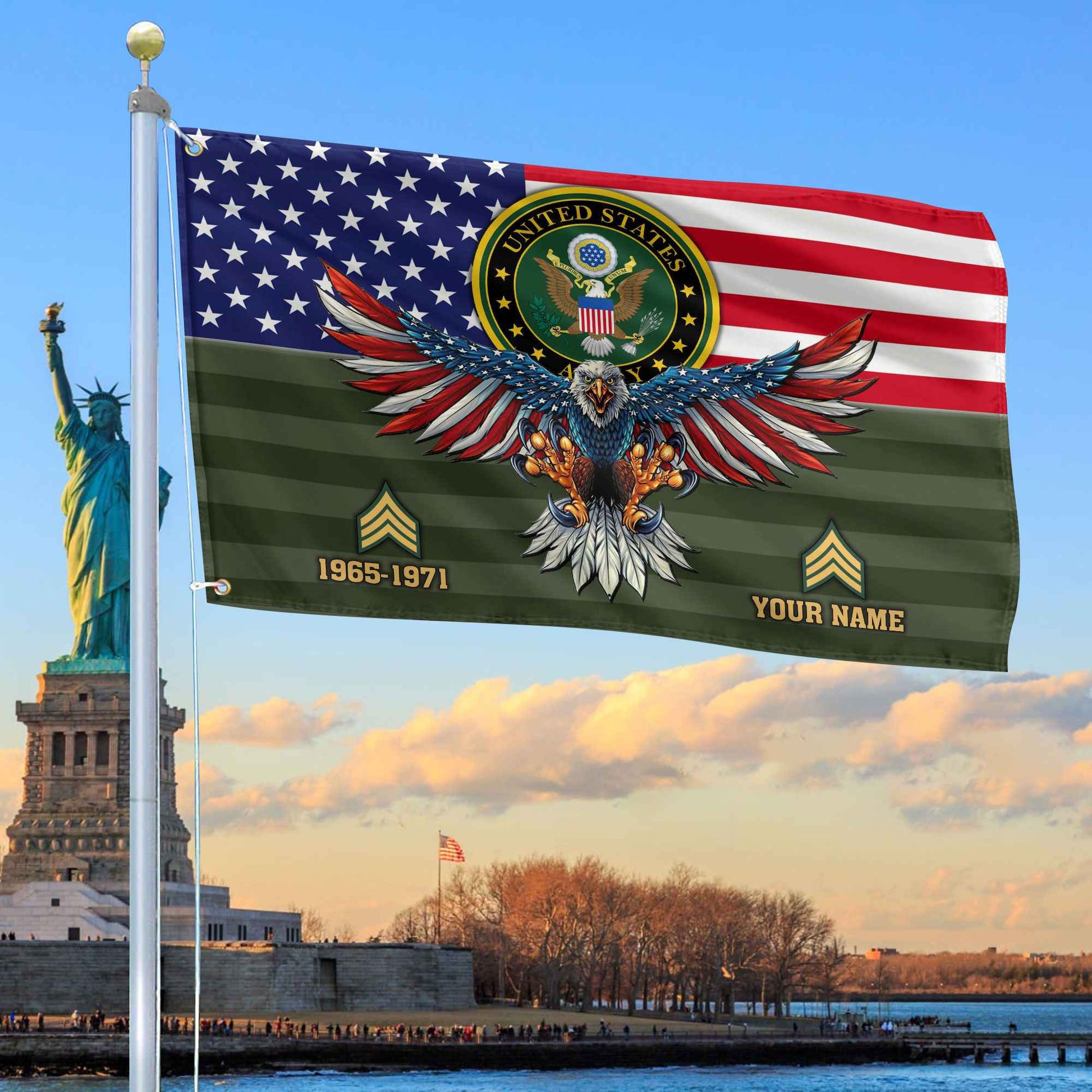 Premium Custom US Army Grommet Flag VPVC109001, Gifts For Army Veteran, Gifts For Dad, For Husband, Best Gifts On Father's Day, Armed Forces Day, Independence Day, Veterans Day.