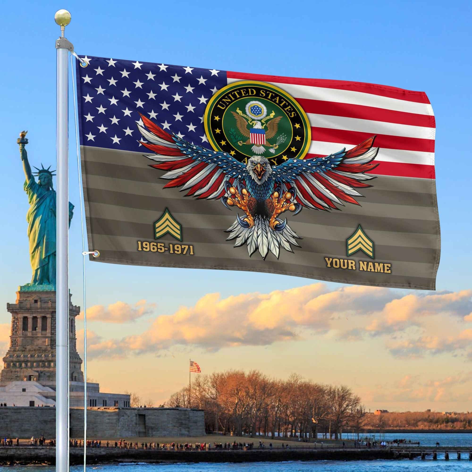 Premium Custom US Army Grommet Flag VPVC109010, Gifts For Army Veteran, Gifts For Dad, For Husband, Best Gifts On Father's Day, Armed Forces Day, Independence Day, Veterans Day.