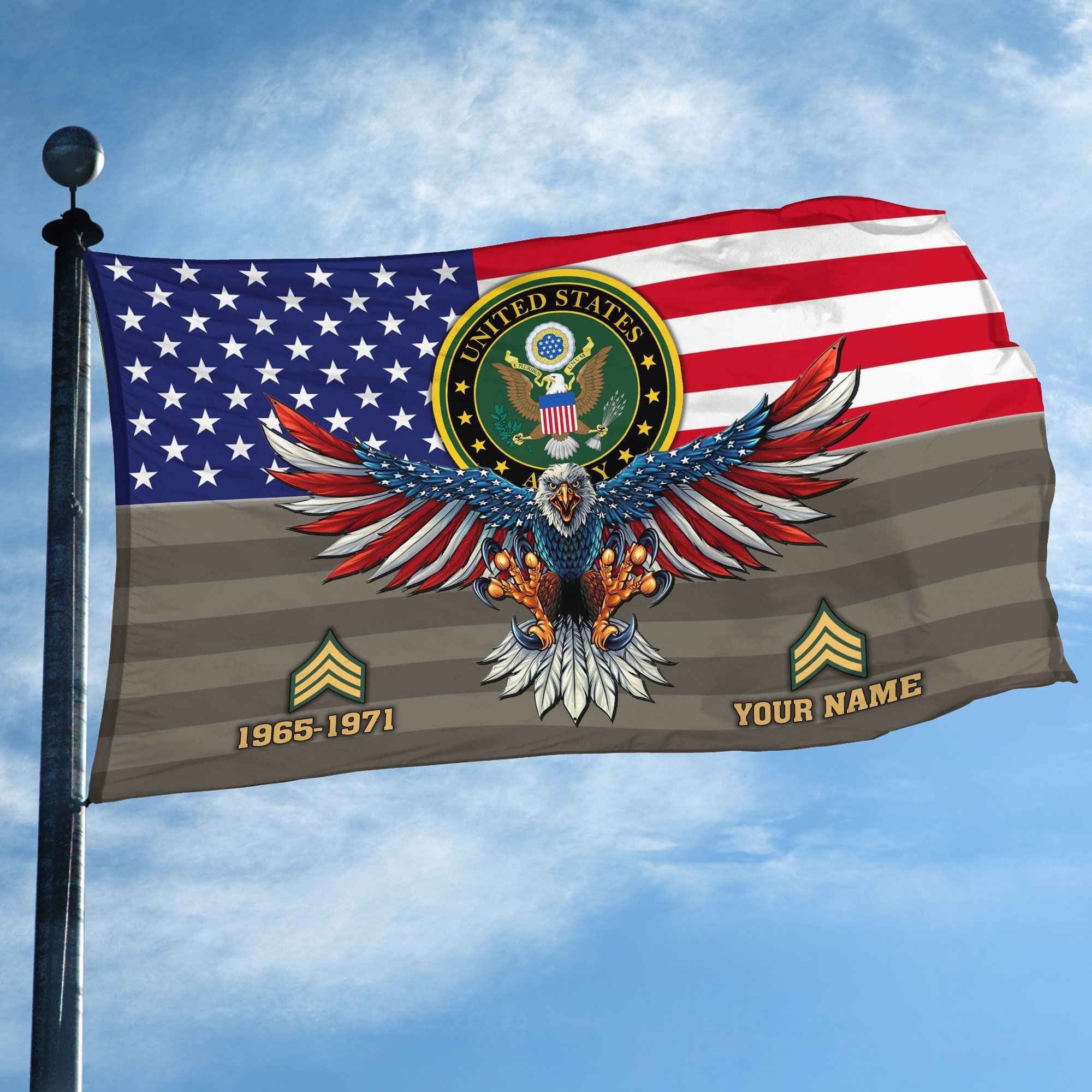 Premium Custom US Army Grommet Flag VPVC109010, Gifts For Army Veteran, Gifts For Dad, For Husband, Best Gifts On Father's Day, Armed Forces Day, Independence Day, Veterans Day.