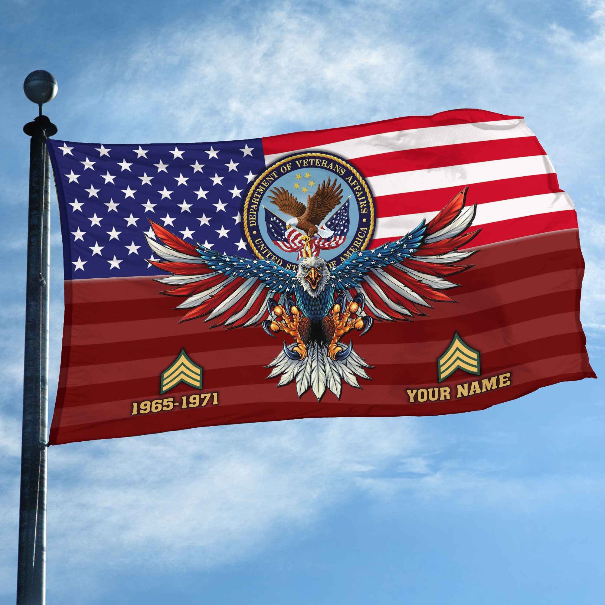 Premium Custom US Veteran Grommet Flag VPVC109007, Gifts For US Veteran, Gifts For Dad, For Husband, Best Gifts On Father's Day, Armed Forces Day, Independence Day, Veterans Day.
