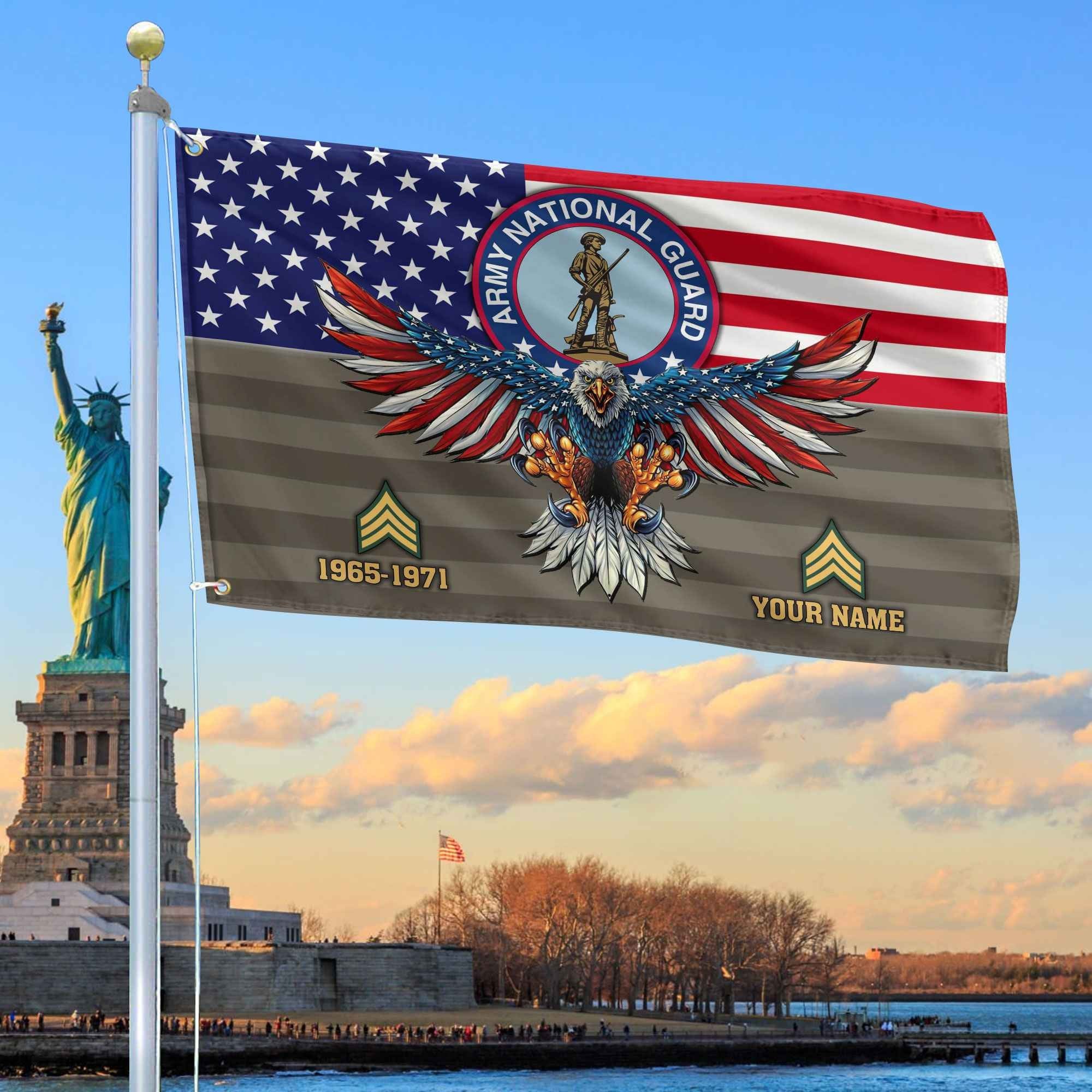 Premium Custom US Army National Guard Grommet Flag VPVC109008, Gifts For Army National Guard Veteran, Gifts For Dad, For Husband, Best Gifts On Father's Day, Armed Forces Day, Independence Day, Veterans Day.