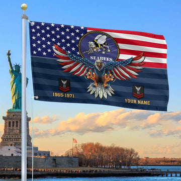 Premium Custom US Seabees Grommet Flag VPVC109009, Gifts For Seabees Veteran, Gifts For Dad, For Husband, Best Gifts On Father's Day, Armed Forces Day, Independence Day, Veterans Day.
