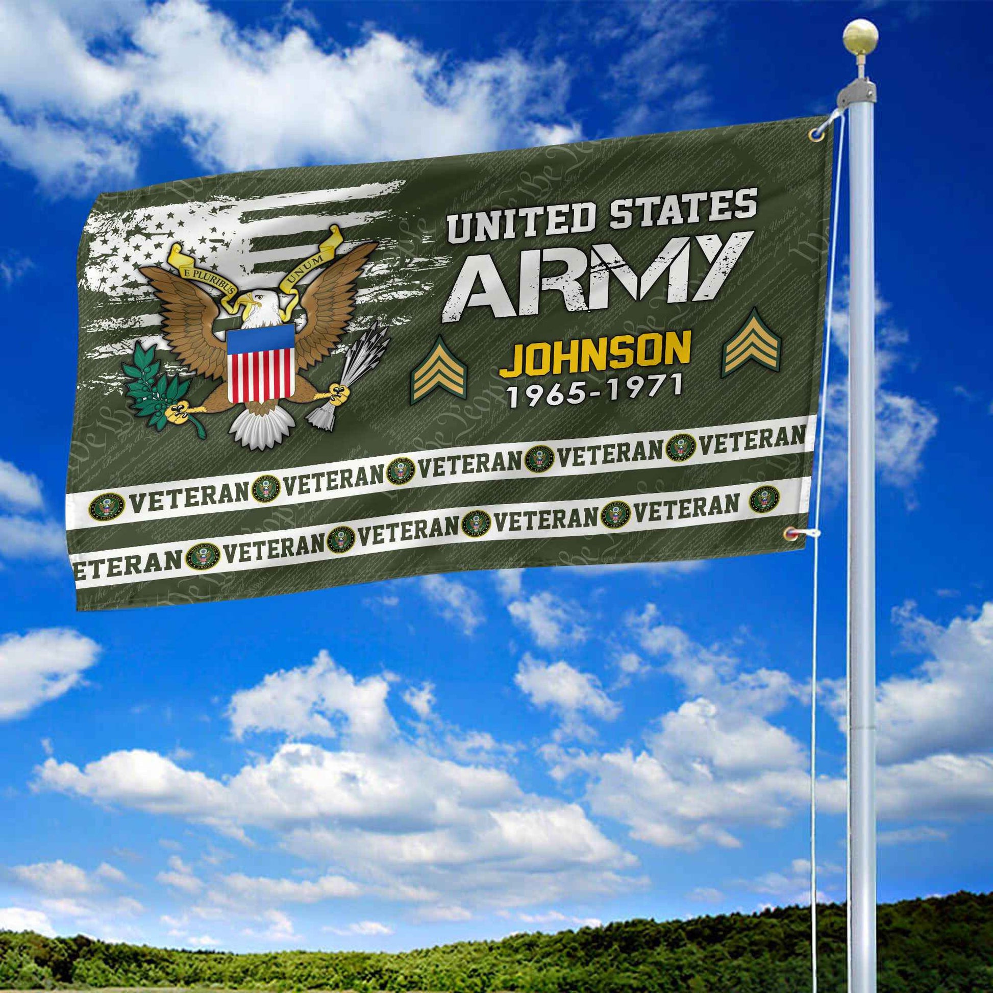 Premium Custom US Army Grommet Flag VPVC109201, Gifts For Army Veteran, Best Gifts On Father's Day, Armed Forces Day, Independence Day, Veterans Day.