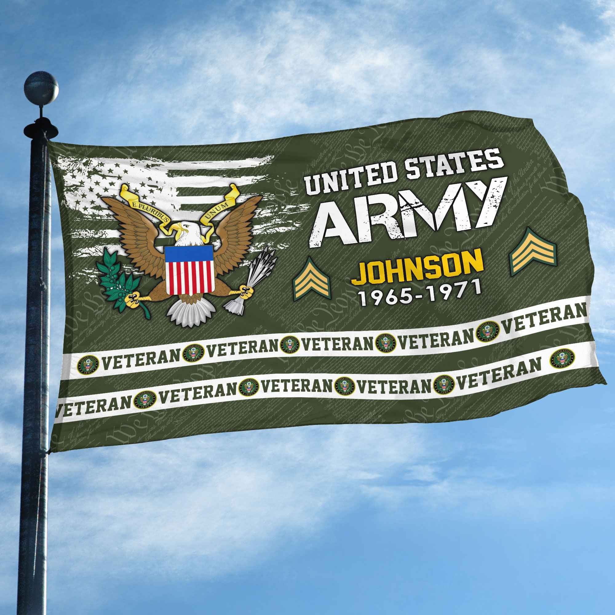 Premium Custom US Army Grommet Flag VPVC109201, Gifts For Army Veteran, Best Gifts On Father's Day, Armed Forces Day, Independence Day, Veterans Day.