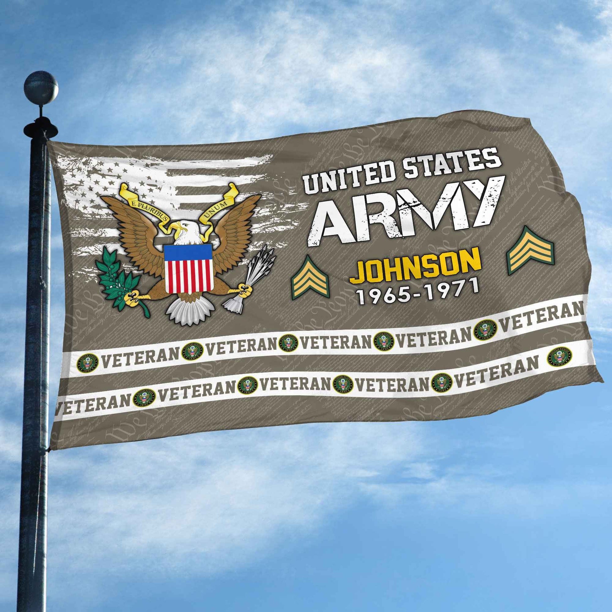 Premium Custom US Army Grommet Flag VPVC109210, Gifts For Army Veteran, Best Gifts On Father's Day, Armed Forces Day, Independence Day, Veterans Day.