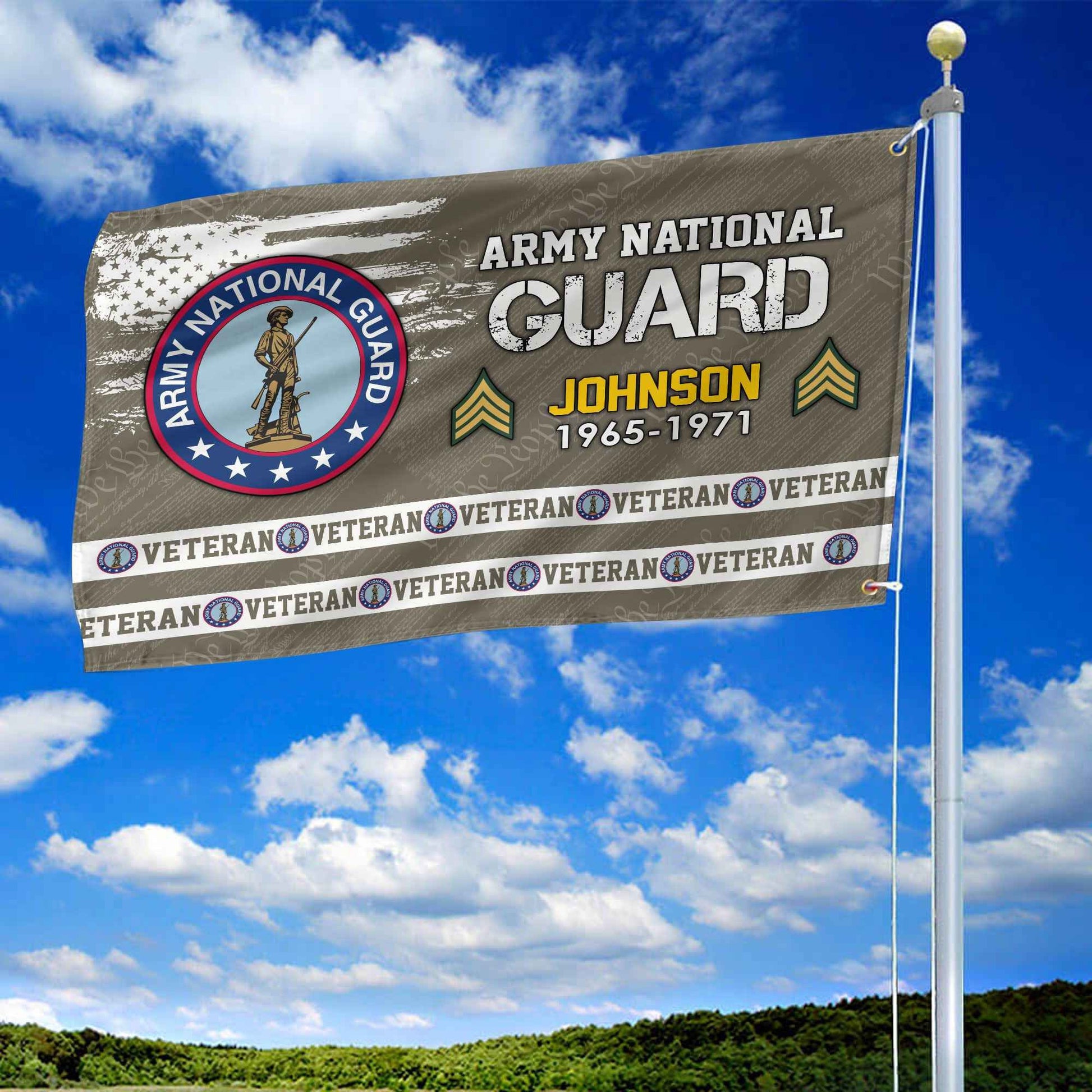 Premium Custom US Army National Guard Grommet Flag VPVC109208, Gifts For Army National Guard Veteran, Best Gifts On Father's Day, Armed Forces Day, Independence Day, Veterans Day.