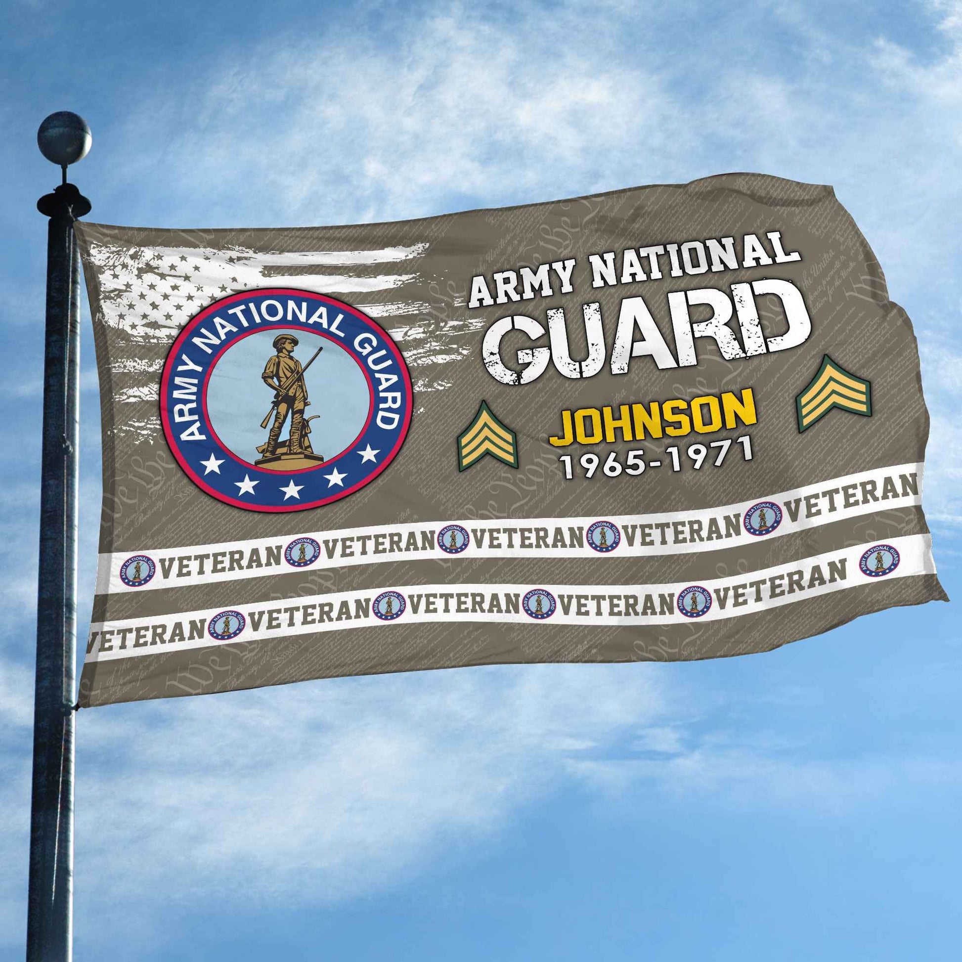 Premium Custom US Army National Guard Grommet Flag VPVC109208, Gifts For Army National Guard Veteran, Best Gifts On Father's Day, Armed Forces Day, Independence Day, Veterans Day.