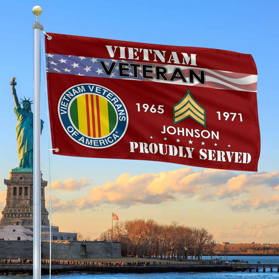 Premium Vietnam Veteran Grommet Flag VPVC109406, Custom Name, Rank, Year, Gifts For Vietnam Veteran, Best Gifts On Father's Day, Armed Forces Day, Independence Day, Veterans Day.