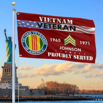 Premium Vietnam Veteran Grommet Flag VPVC109406, Custom Name, Rank, Year, Gifts For Vietnam Veteran, Best Gifts On Father's Day, Armed Forces Day, Independence Day, Veterans Day.