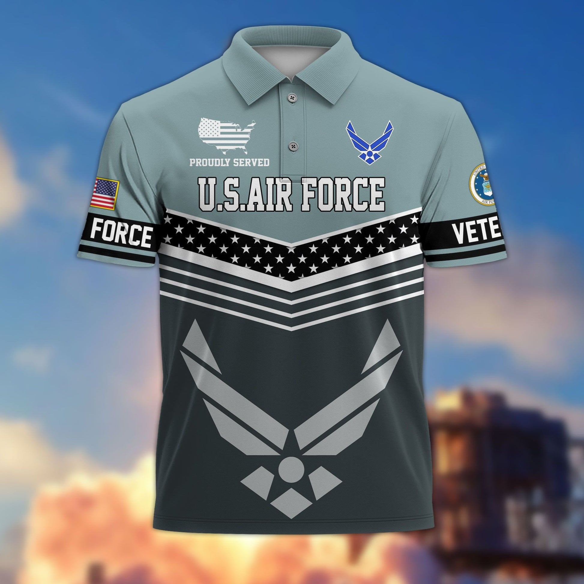 Premium US Veterans Polo Shirt BPHN060311, Gifts For US Veterans, Gifts For Dad, For Husband, Best Gifts On Father's Day, Armed Forces Day, Independence Day, Veterans Day.