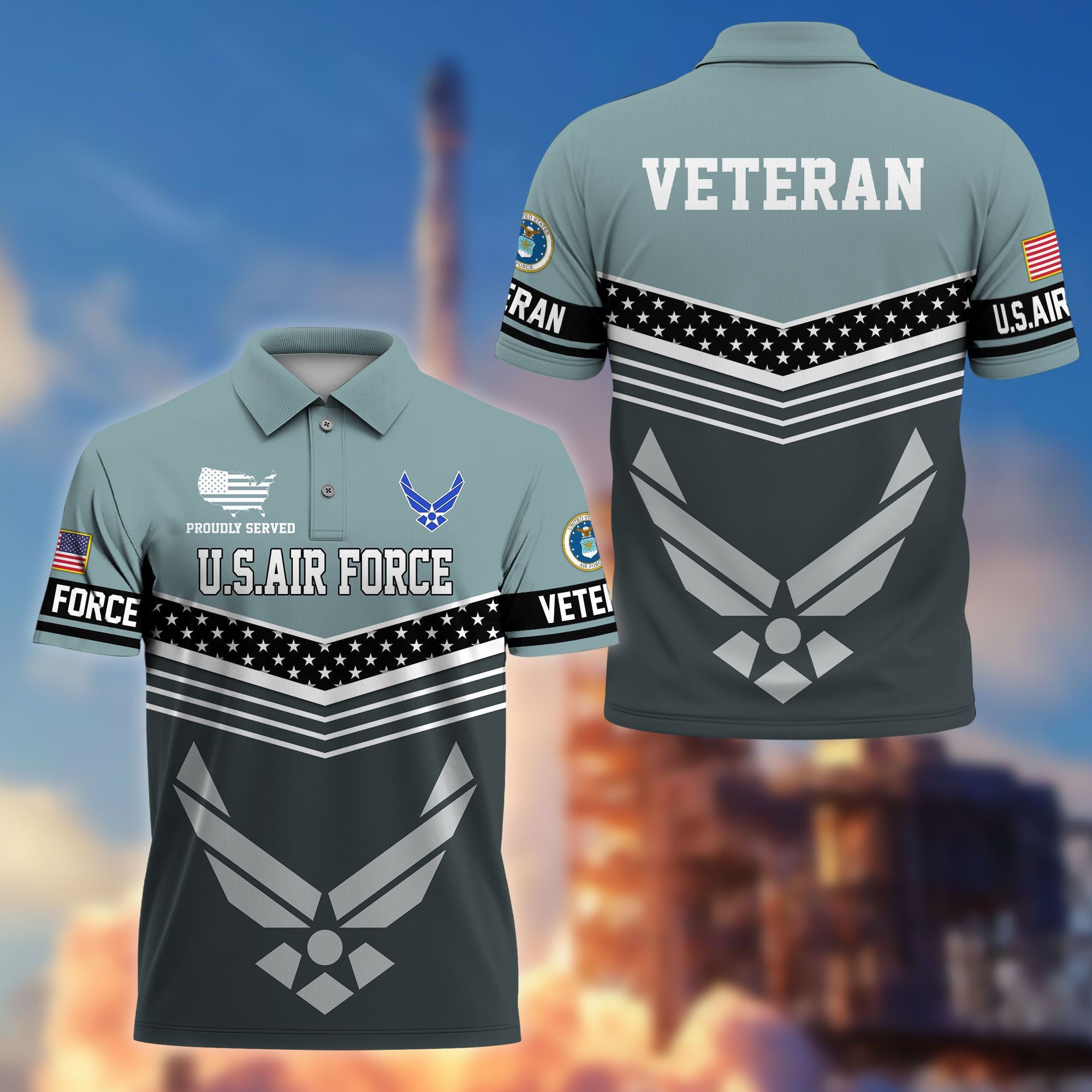 Premium US Veterans Polo Shirt BPHN060311, Gifts For US Veterans, Gifts For Dad, For Husband, Best Gifts On Father's Day, Armed Forces Day, Independence Day, Veterans Day.