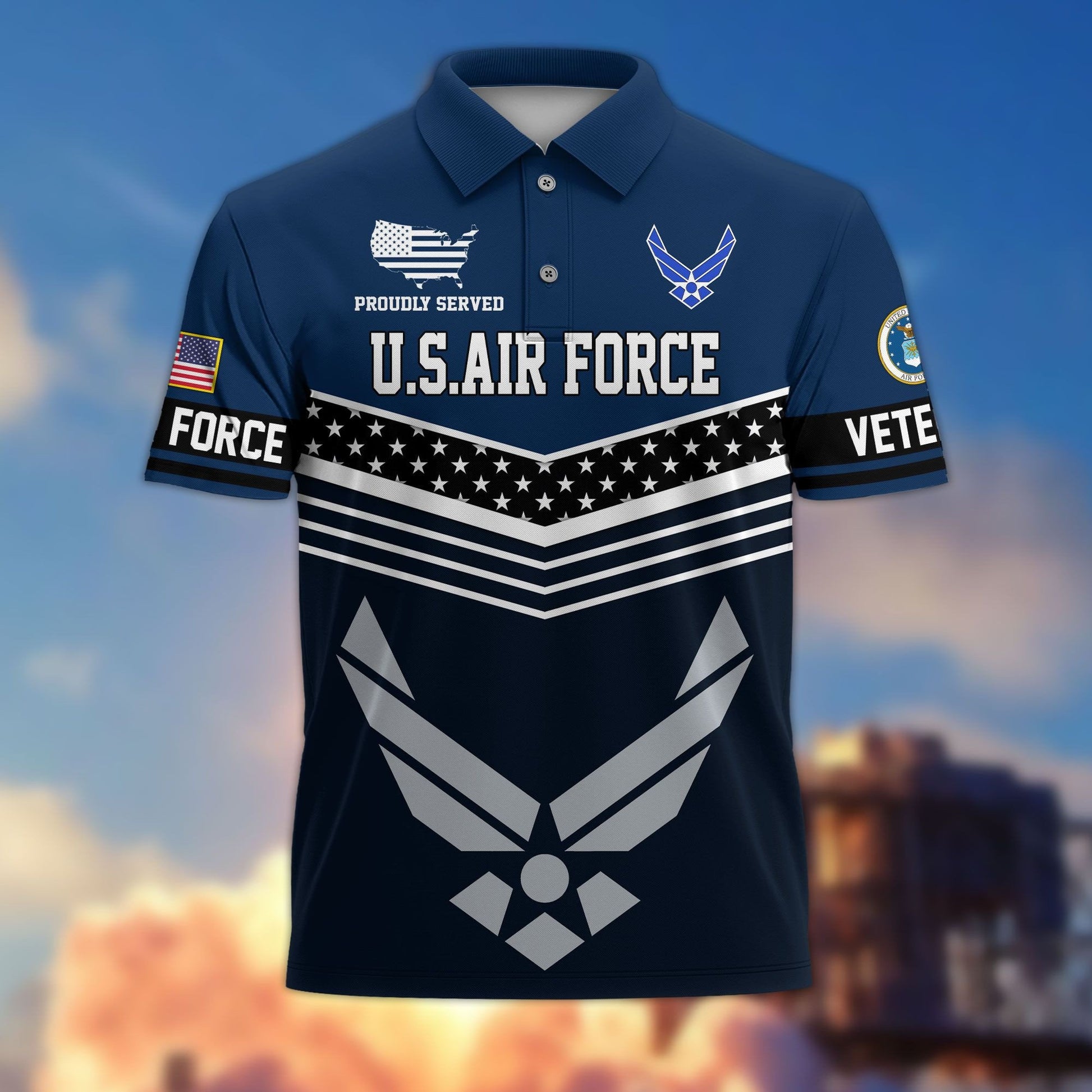 Premium US Veterans Polo Shirt BPHN060311, Gifts For US Veterans, Gifts For Dad, For Husband, Best Gifts On Father's Day, Armed Forces Day, Independence Day, Veterans Day.