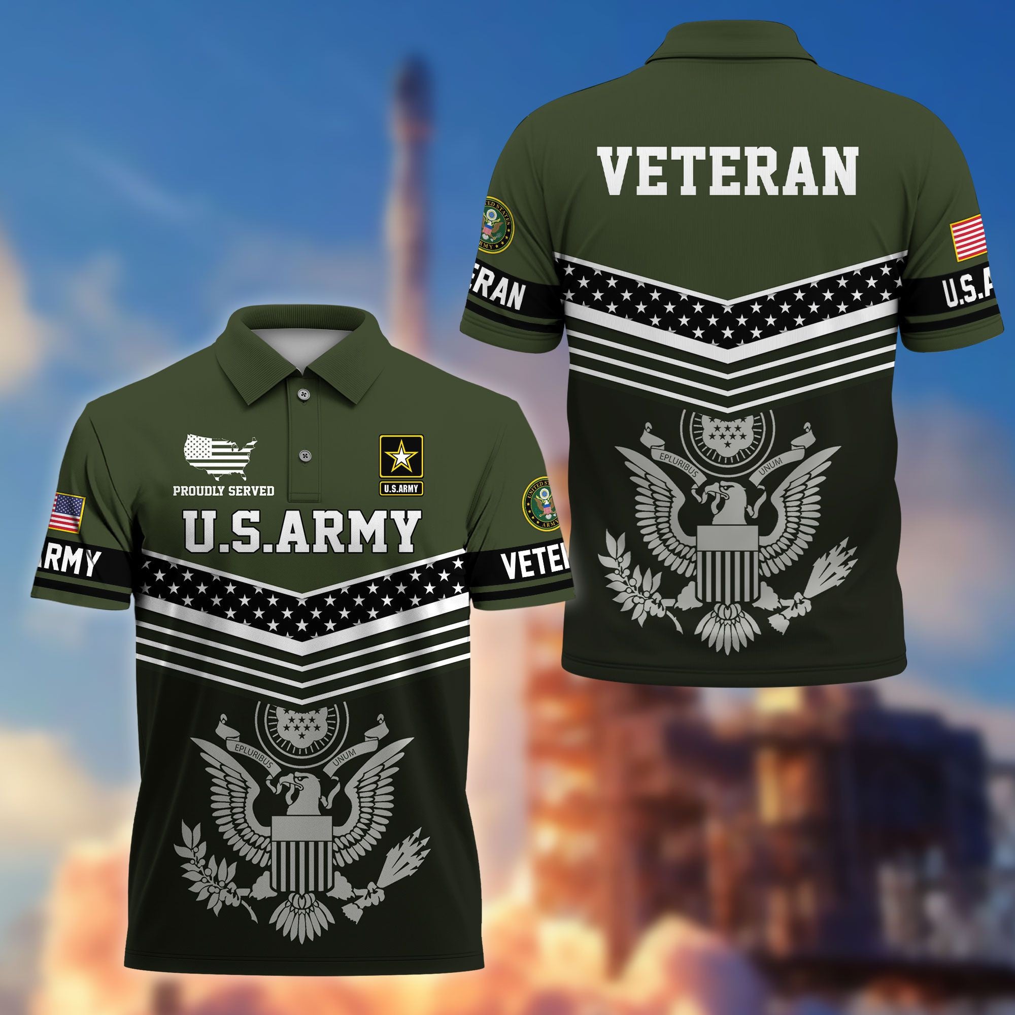 Premium US Veterans Polo Shirt BPHN060311, Gifts For US Veterans, Gifts For Dad, For Husband, Best Gifts On Father's Day, Armed Forces Day, Independence Day, Veterans Day.