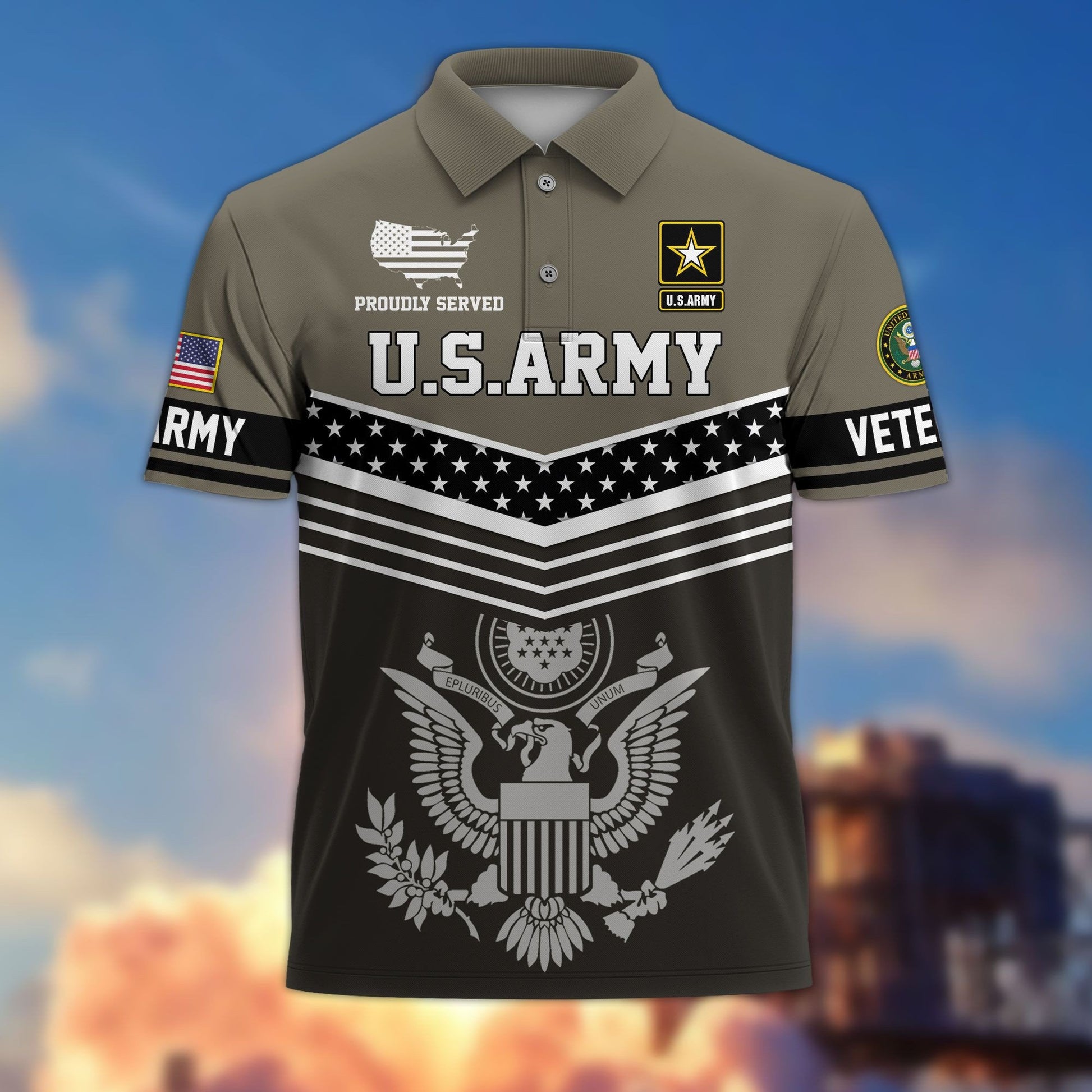 Premium US Veterans Polo Shirt BPHN060311, Gifts For US Veterans, Gifts For Dad, For Husband, Best Gifts On Father's Day, Armed Forces Day, Independence Day, Veterans Day.