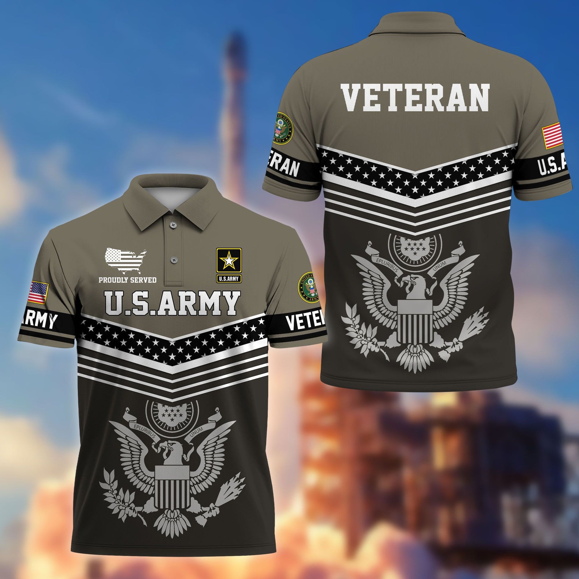 Premium US Veterans Polo Shirt BPHN060311, Gifts For US Veterans, Gifts For Dad, For Husband, Best Gifts On Father's Day, Armed Forces Day, Independence Day, Veterans Day.