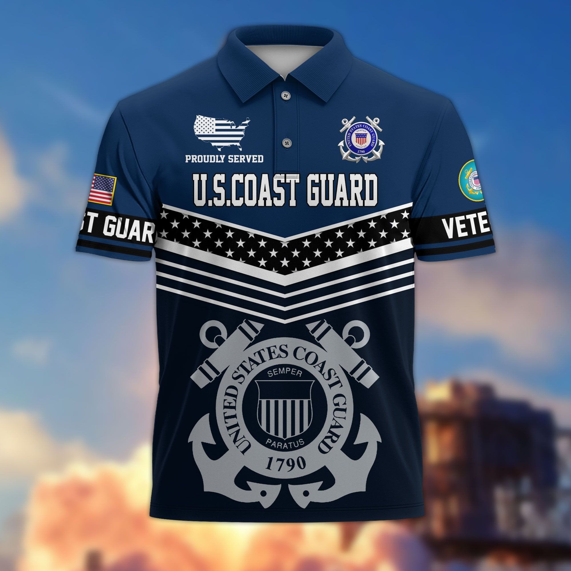 Premium US Veterans Polo Shirt BPHN060311, Gifts For US Veterans, Gifts For Dad, For Husband, Best Gifts On Father's Day, Armed Forces Day, Independence Day, Veterans Day.
