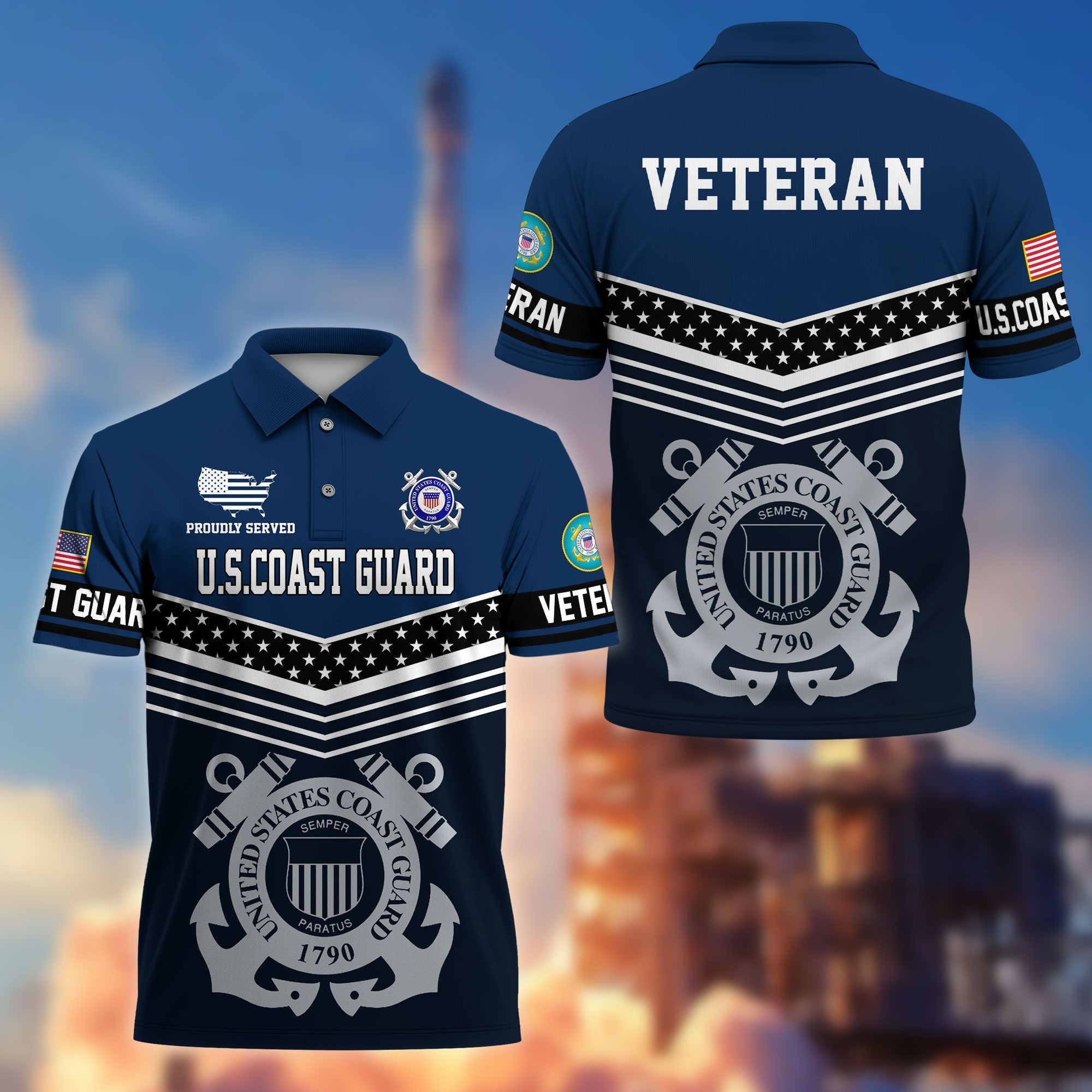 Premium US Veterans Polo Shirt BPHN060311, Gifts For US Veterans, Gifts For Dad, For Husband, Best Gifts On Father's Day, Armed Forces Day, Independence Day, Veterans Day.