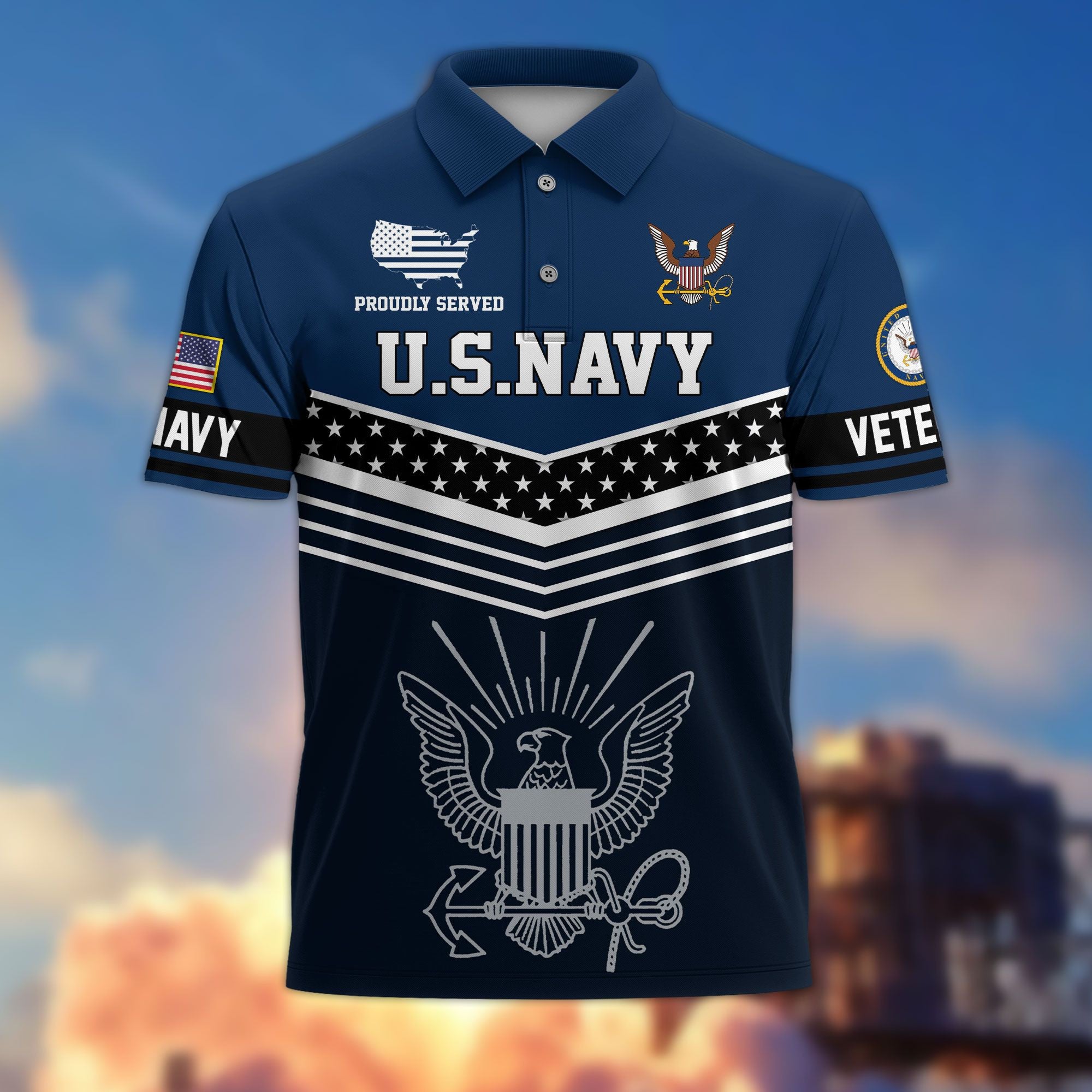 Premium US Veterans Polo Shirt BPHN060311, Gifts For US Veterans, Gifts For Dad, For Husband, Best Gifts On Father's Day, Armed Forces Day, Independence Day, Veterans Day.
