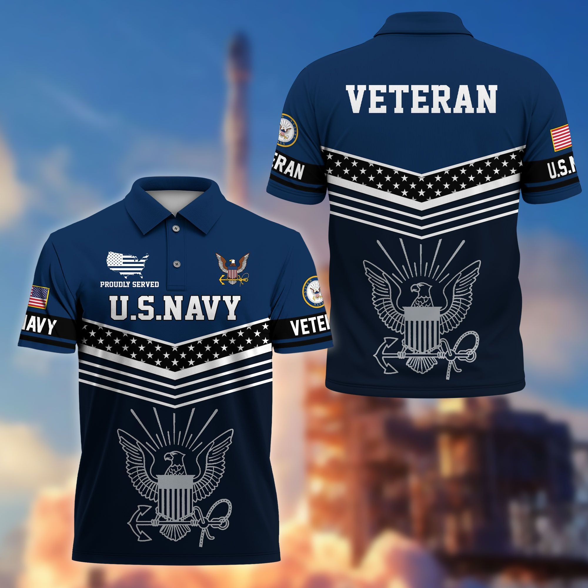 Premium US Veterans Polo Shirt BPHN060311, Gifts For US Veterans, Gifts For Dad, For Husband, Best Gifts On Father's Day, Armed Forces Day, Independence Day, Veterans Day.