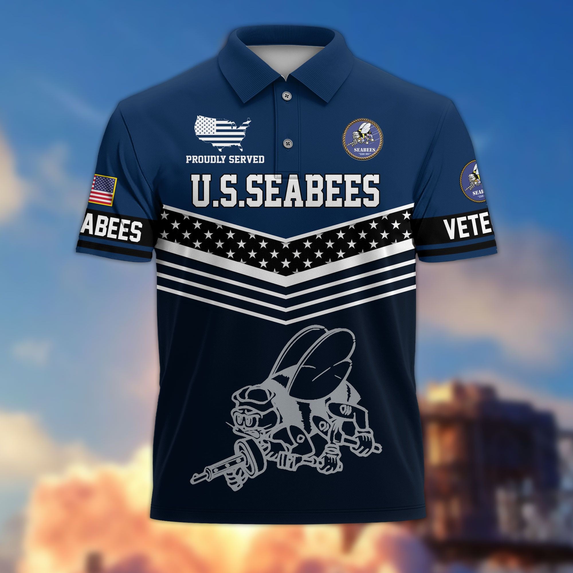Premium US Veterans Polo Shirt BPHN060311, Gifts For US Veterans, Gifts For Dad, For Husband, Best Gifts On Father's Day, Armed Forces Day, Independence Day, Veterans Day.