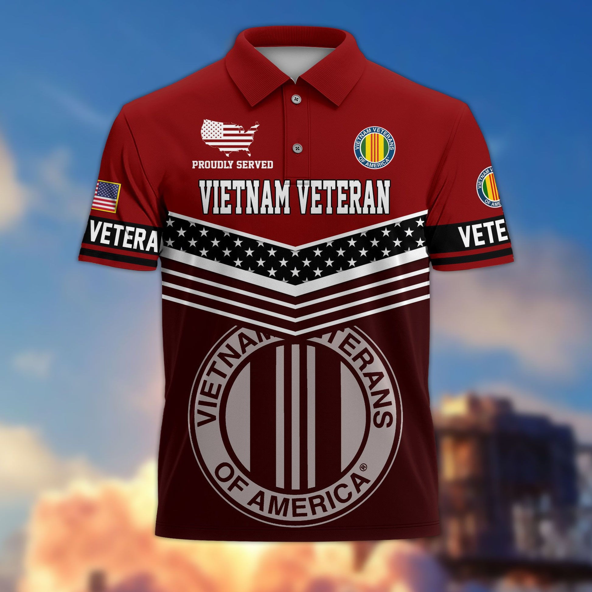 Premium US Veterans Polo Shirt BPHN060311, Gifts For US Veterans, Gifts For Dad, For Husband, Best Gifts On Father's Day, Armed Forces Day, Independence Day, Veterans Day.