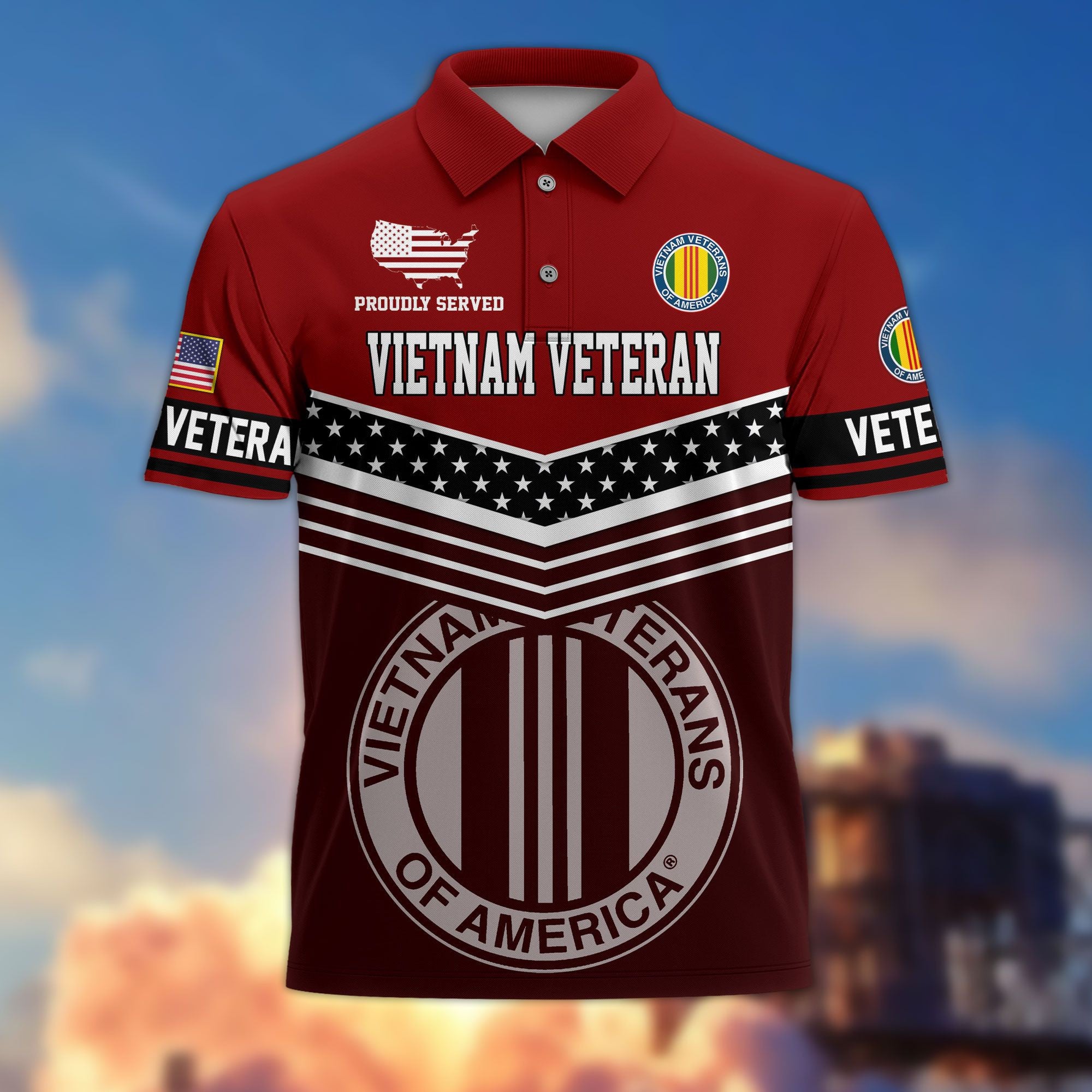 Premium US Veterans Polo Shirt BPHN060311, Gifts For US Veterans, Gifts For Dad, For Husband, Best Gifts On Father's Day, Armed Forces Day, Independence Day, Veterans Day.