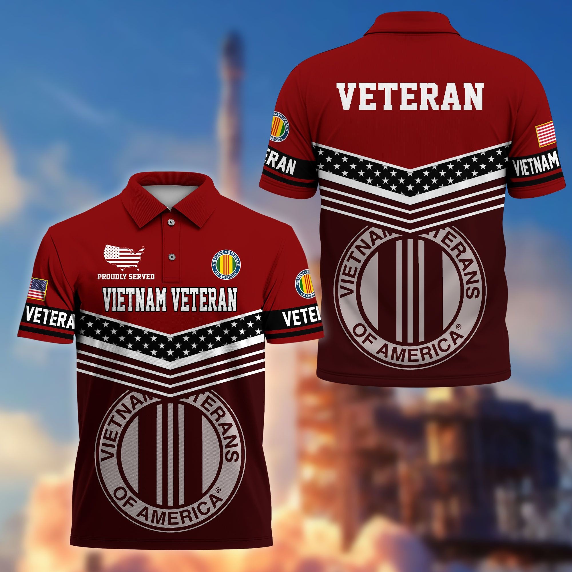 Premium US Veterans Polo Shirt BPHN060311, Gifts For US Veterans, Gifts For Dad, For Husband, Best Gifts On Father's Day, Armed Forces Day, Independence Day, Veterans Day.