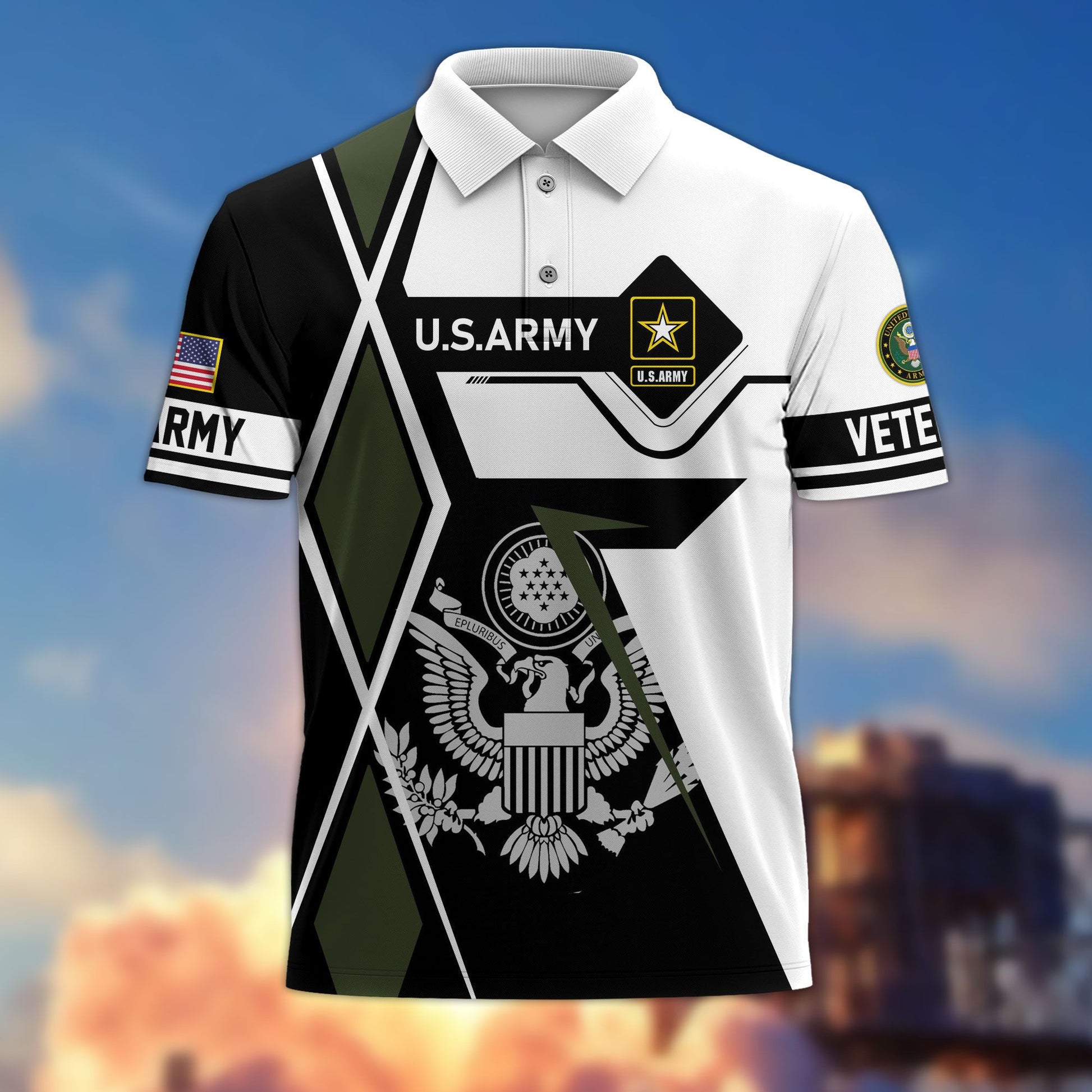 Premium US Veterans Polo Shirt BPHN110311, Gifts For US Veterans, Gifts For Dad, For Husband, Best Gifts On Father's Day, Armed Forces Day, Independence Day, Veterans Day.
