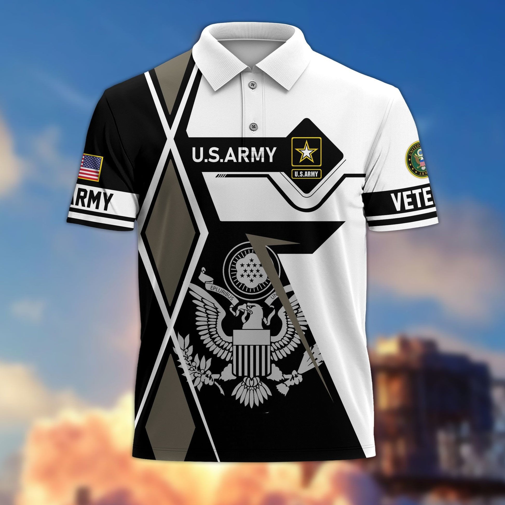 Premium US Veterans Polo Shirt BPHN110311, Gifts For US Veterans, Gifts For Dad, For Husband, Best Gifts On Father's Day, Armed Forces Day, Independence Day, Veterans Day.