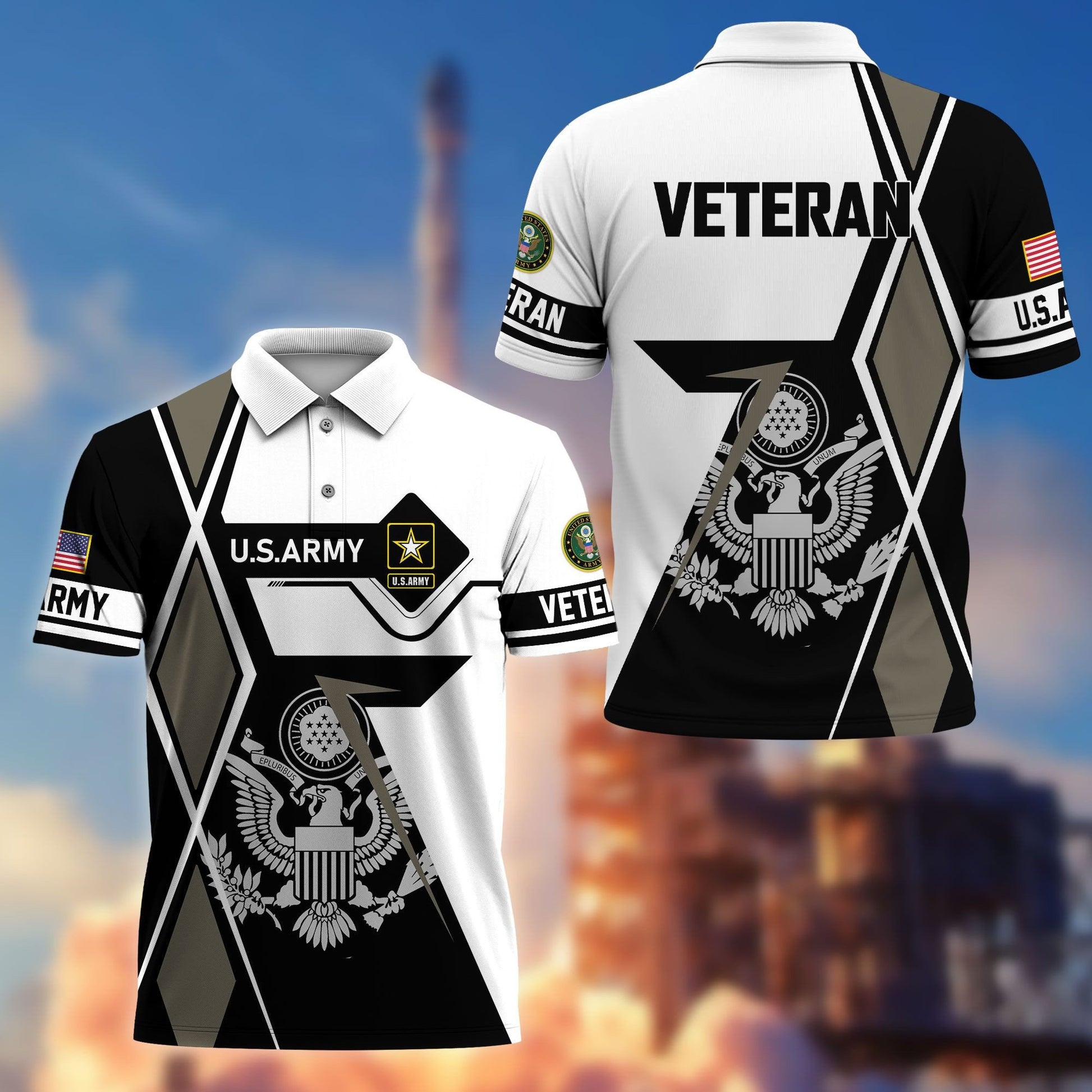 Premium US Veterans Polo Shirt BPHN110311, Gifts For US Veterans, Gifts For Dad, For Husband, Best Gifts On Father's Day, Armed Forces Day, Independence Day, Veterans Day.