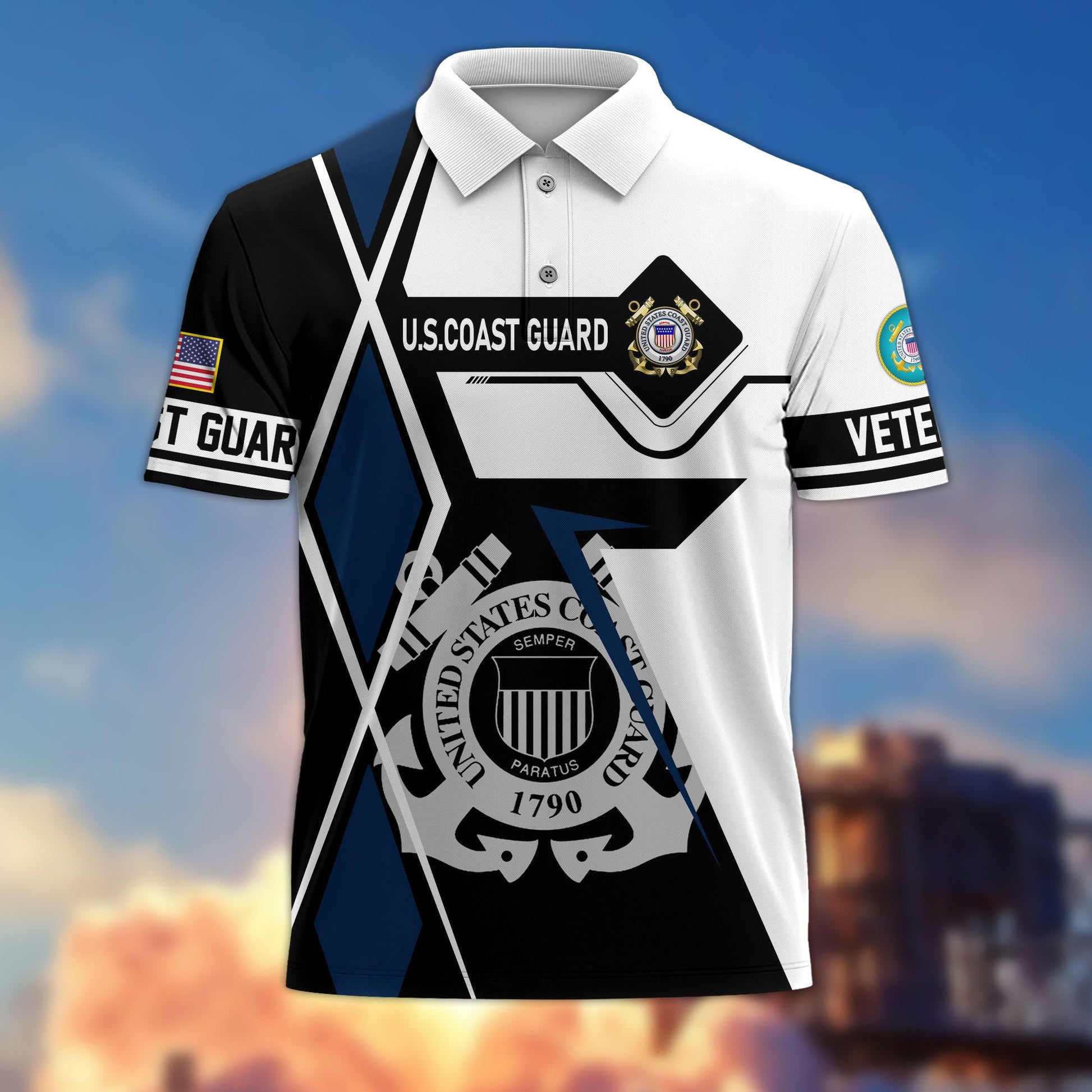 Premium US Veterans Polo Shirt BPHN110311, Gifts For US Veterans, Gifts For Dad, For Husband, Best Gifts On Father's Day, Armed Forces Day, Independence Day, Veterans Day.