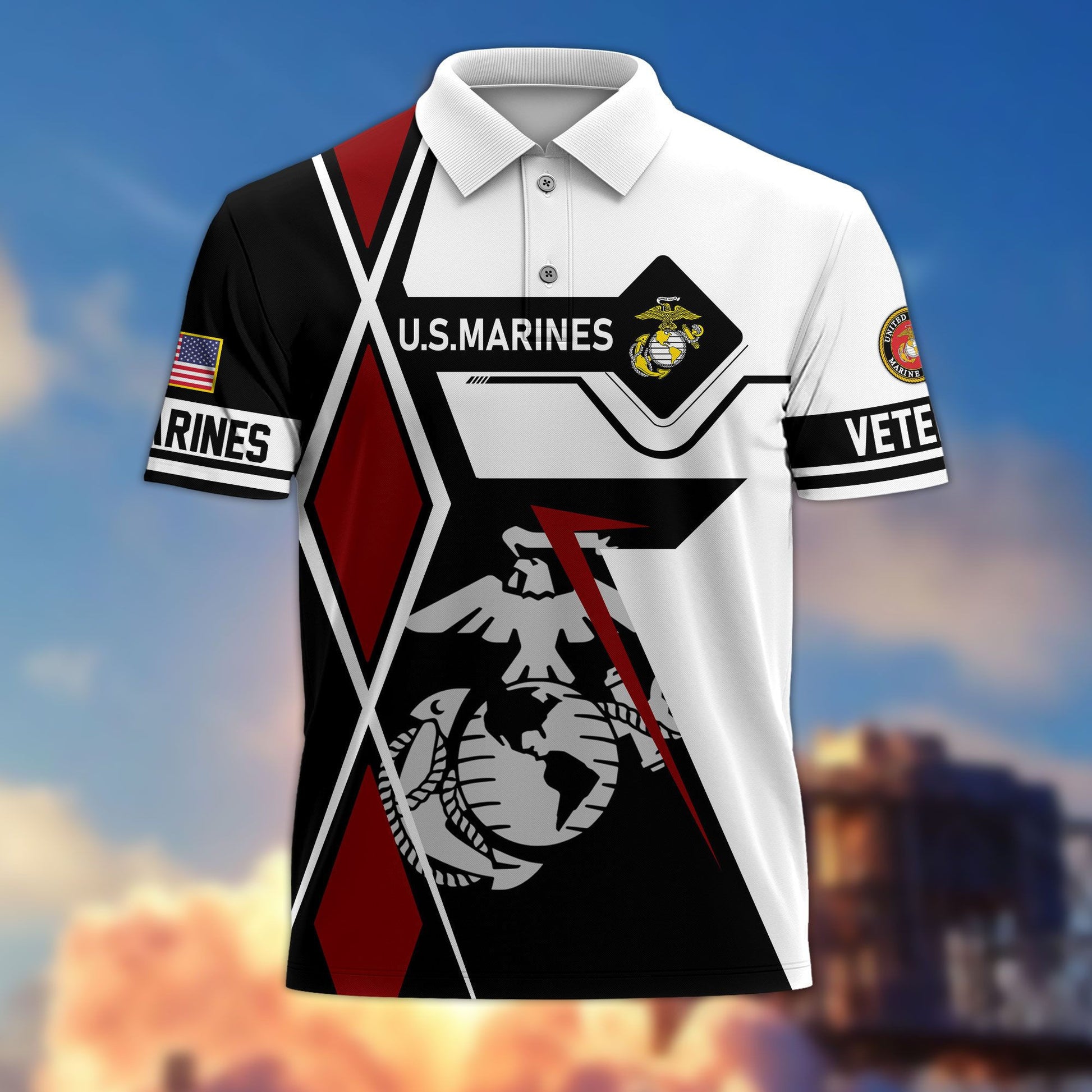 Premium US Veterans Polo Shirt BPHN110311, Gifts For US Veterans, Gifts For Dad, For Husband, Best Gifts On Father's Day, Armed Forces Day, Independence Day, Veterans Day.
