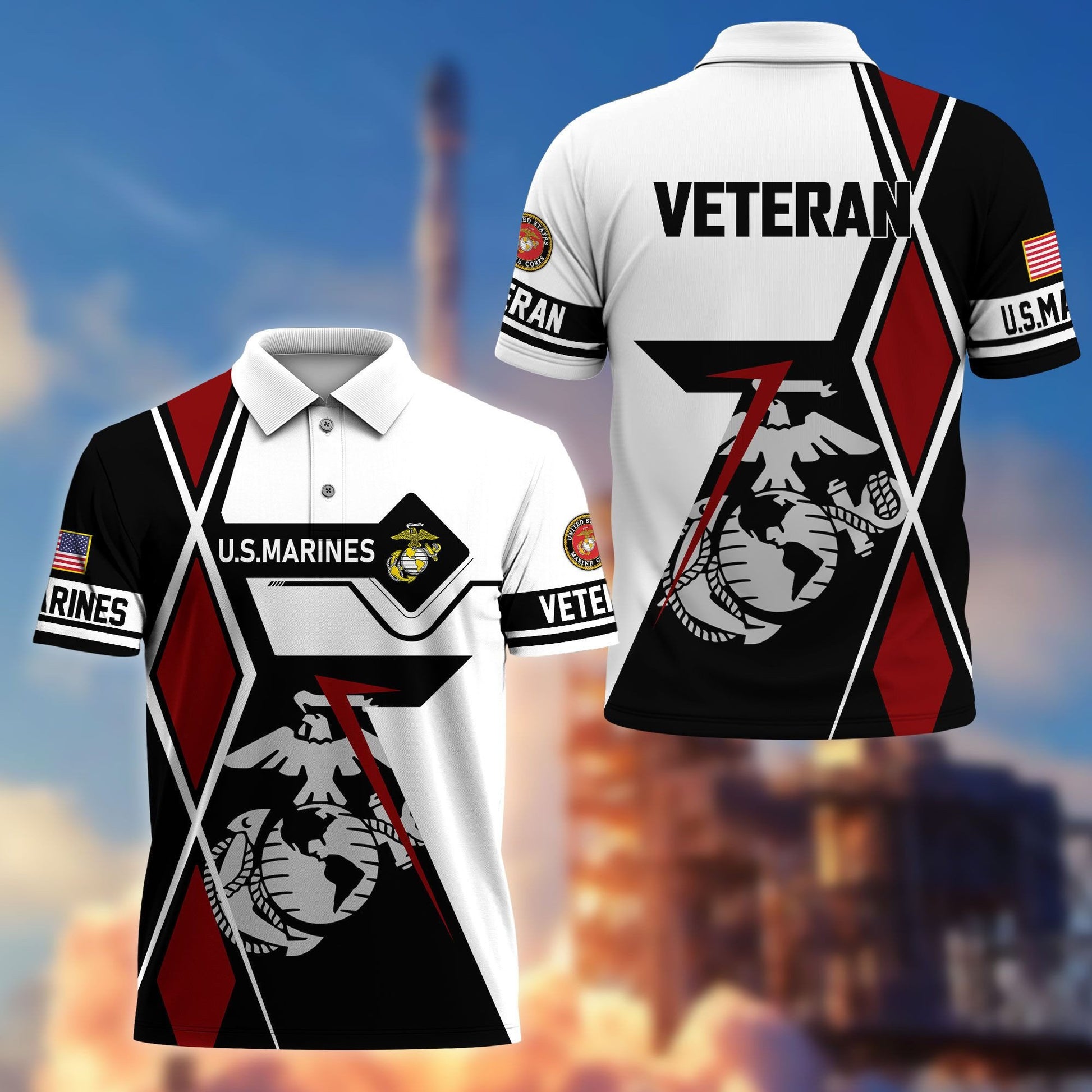 Premium US Veterans Polo Shirt BPHN110311, Gifts For US Veterans, Gifts For Dad, For Husband, Best Gifts On Father's Day, Armed Forces Day, Independence Day, Veterans Day.