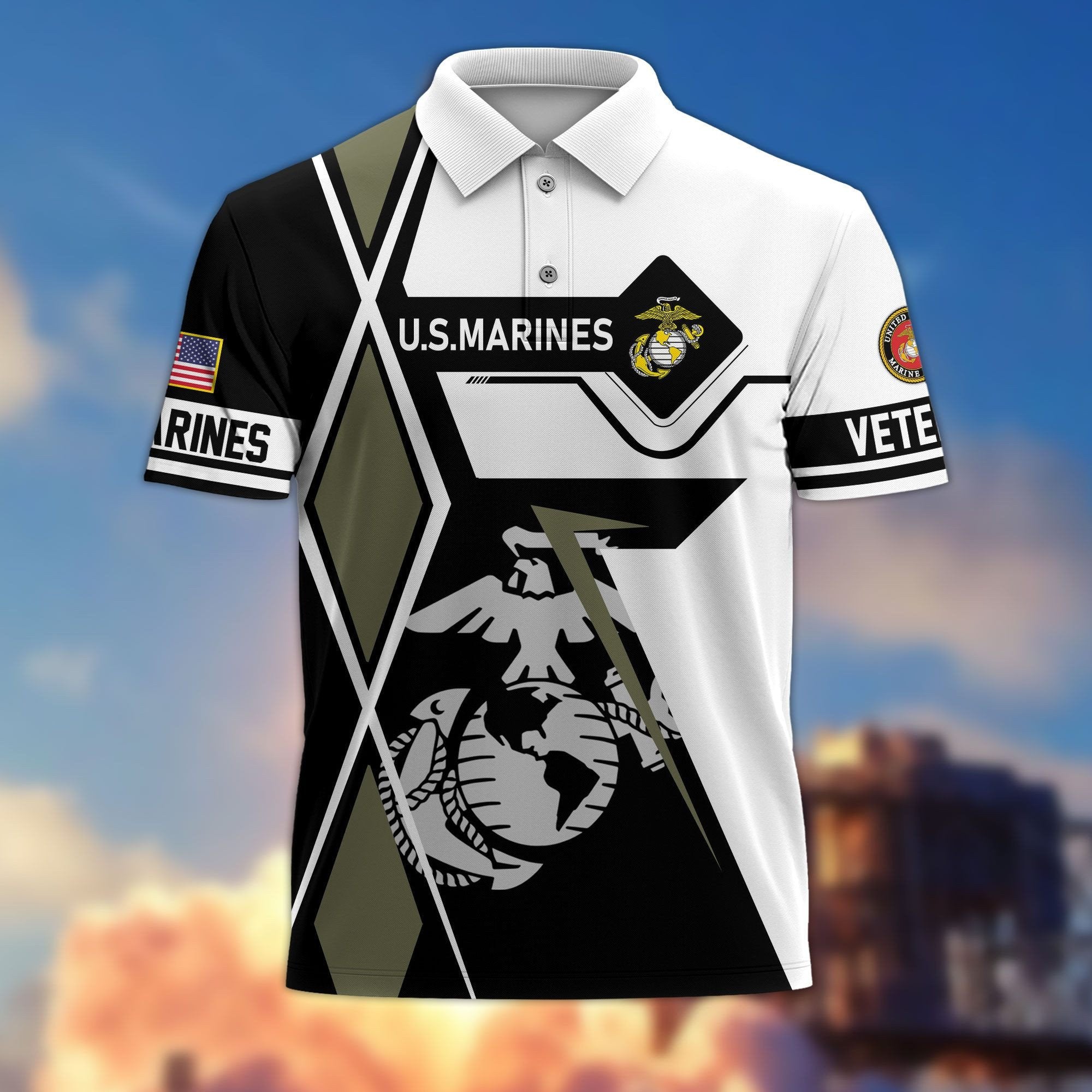 Premium US Veterans Polo Shirt BPHN110311, Gifts For US Veterans, Gifts For Dad, For Husband, Best Gifts On Father's Day, Armed Forces Day, Independence Day, Veterans Day.