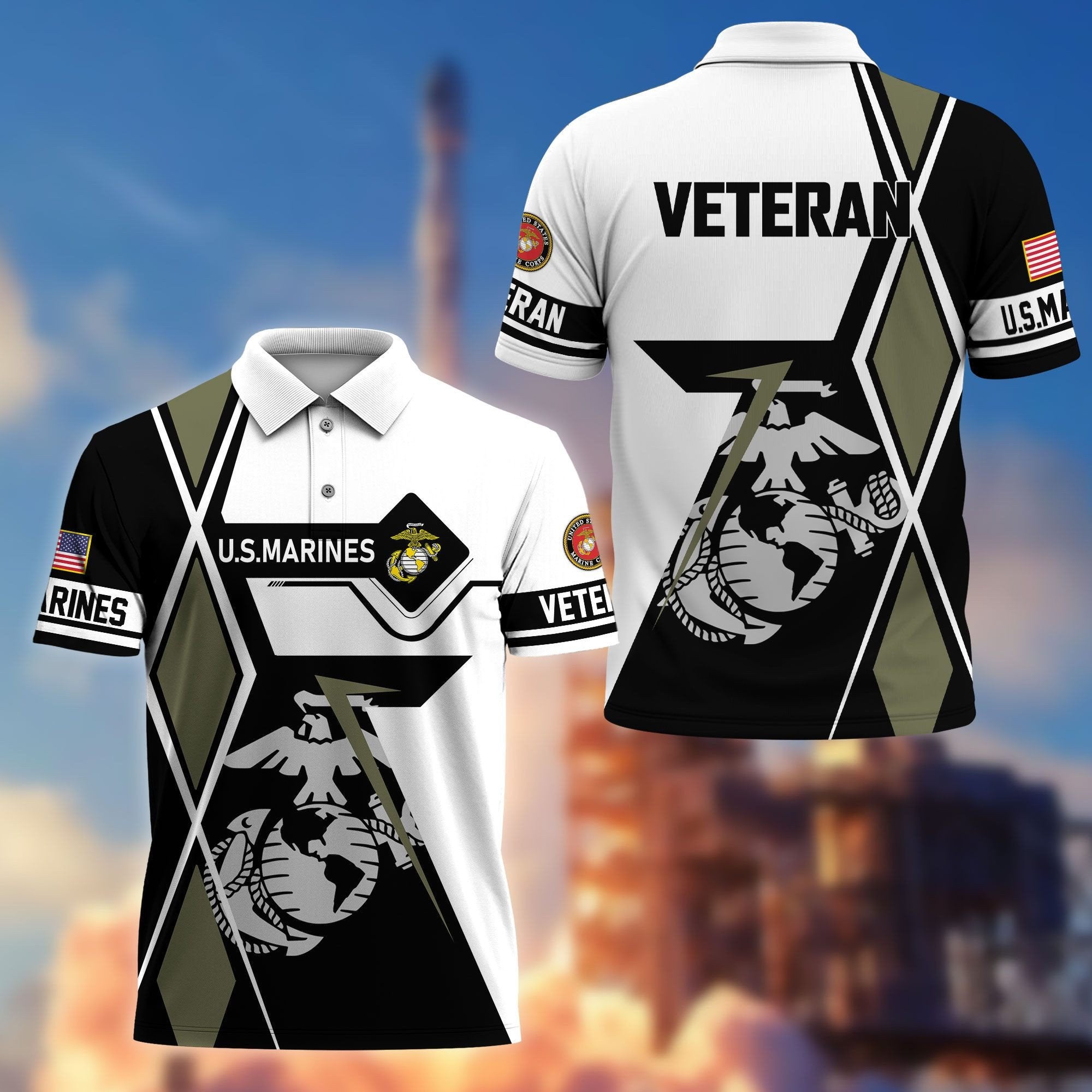 Premium US Veterans Polo Shirt BPHN110311, Gifts For US Veterans, Gifts For Dad, For Husband, Best Gifts On Father's Day, Armed Forces Day, Independence Day, Veterans Day.