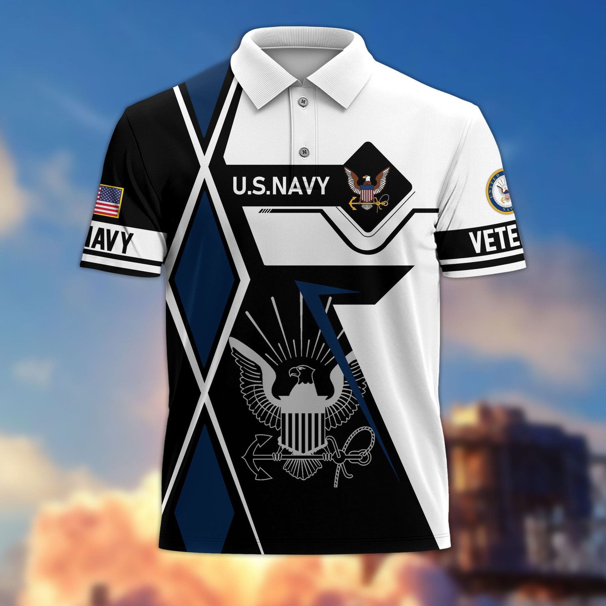 Premium US Veterans Polo Shirt BPHN110311, Gifts For US Veterans, Gifts For Dad, For Husband, Best Gifts On Father's Day, Armed Forces Day, Independence Day, Veterans Day.