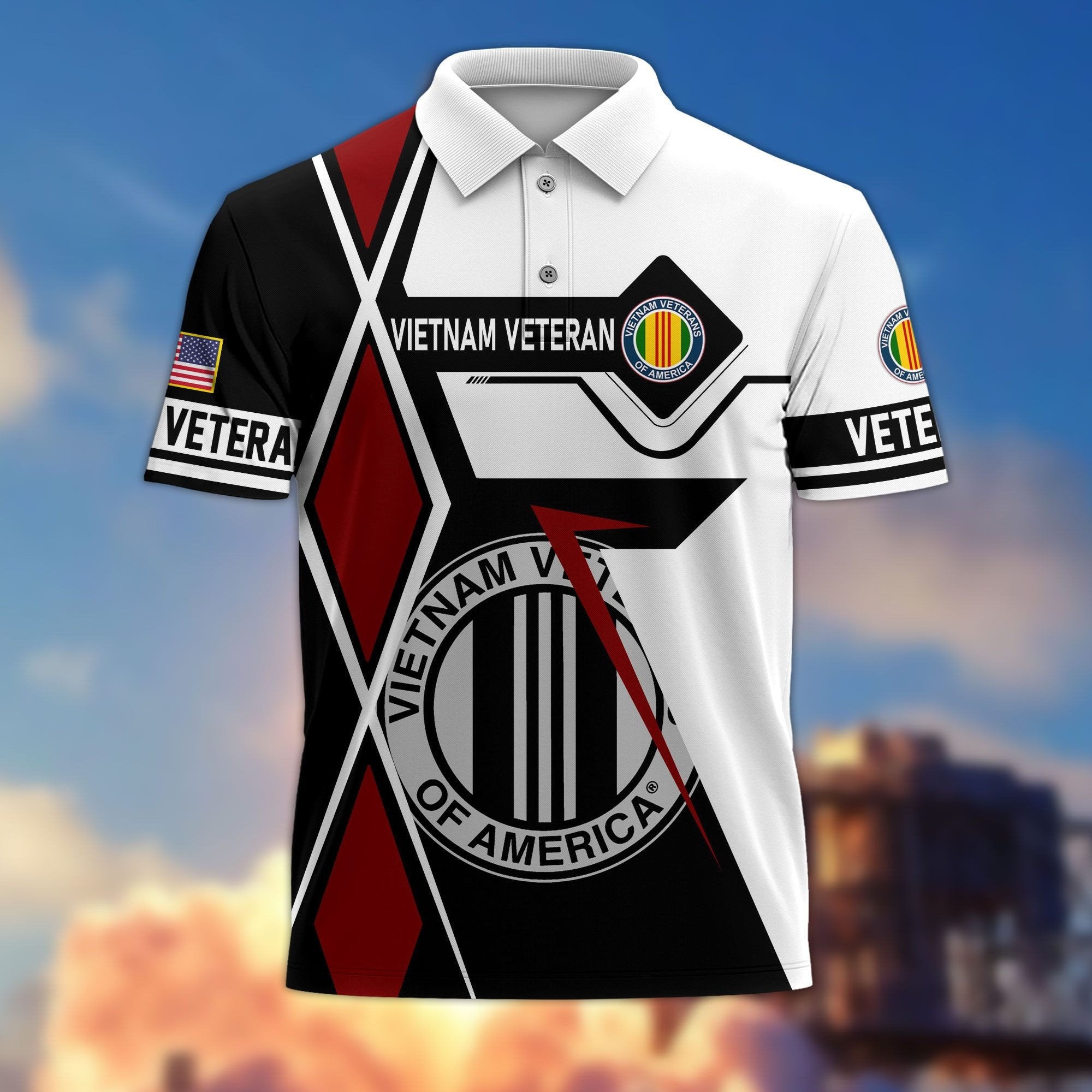 Premium US Veterans Polo Shirt BPHN110311, Gifts For US Veterans, Gifts For Dad, For Husband, Best Gifts On Father's Day, Armed Forces Day, Independence Day, Veterans Day.
